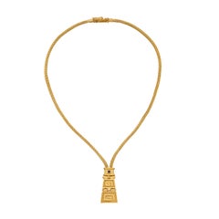 18kt Yellow Gold Greek Style Necklace
