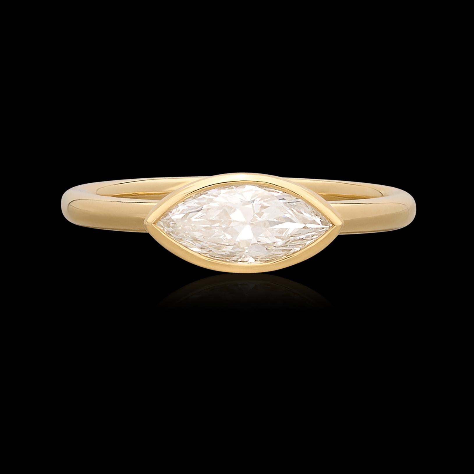 horizontal marquise diamond ring