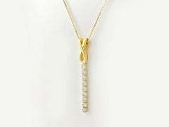 18KT Yellow Gold Infinity Love Lariat Diamond Necklace