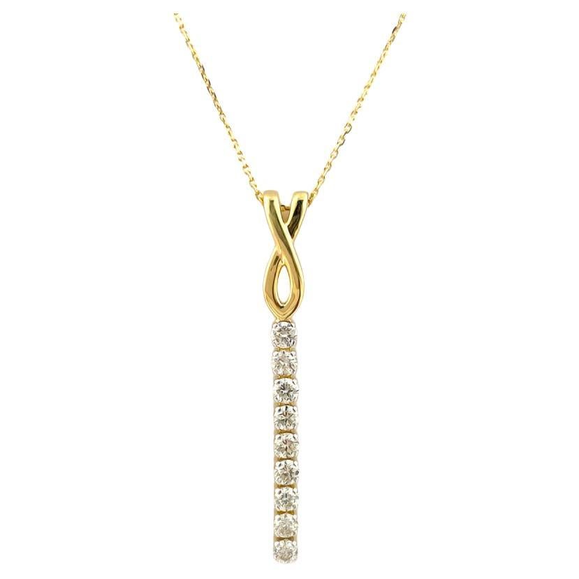 18KT Yellow Gold Infinity Love Lariat Diamond Necklace
