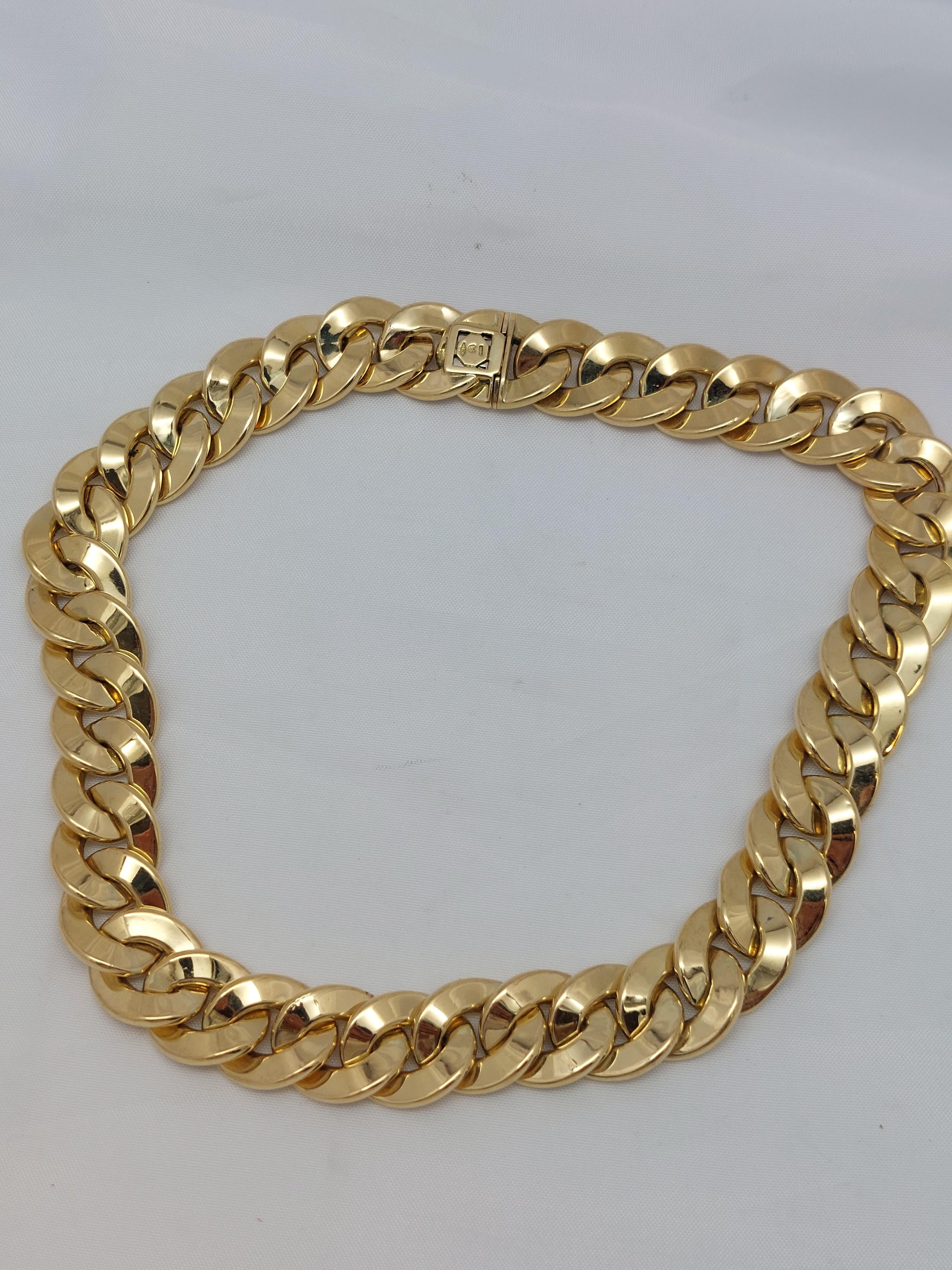 Collana A Link in oro giallo 18KT In condizioni ottime in vendita a Vero Beach, FL