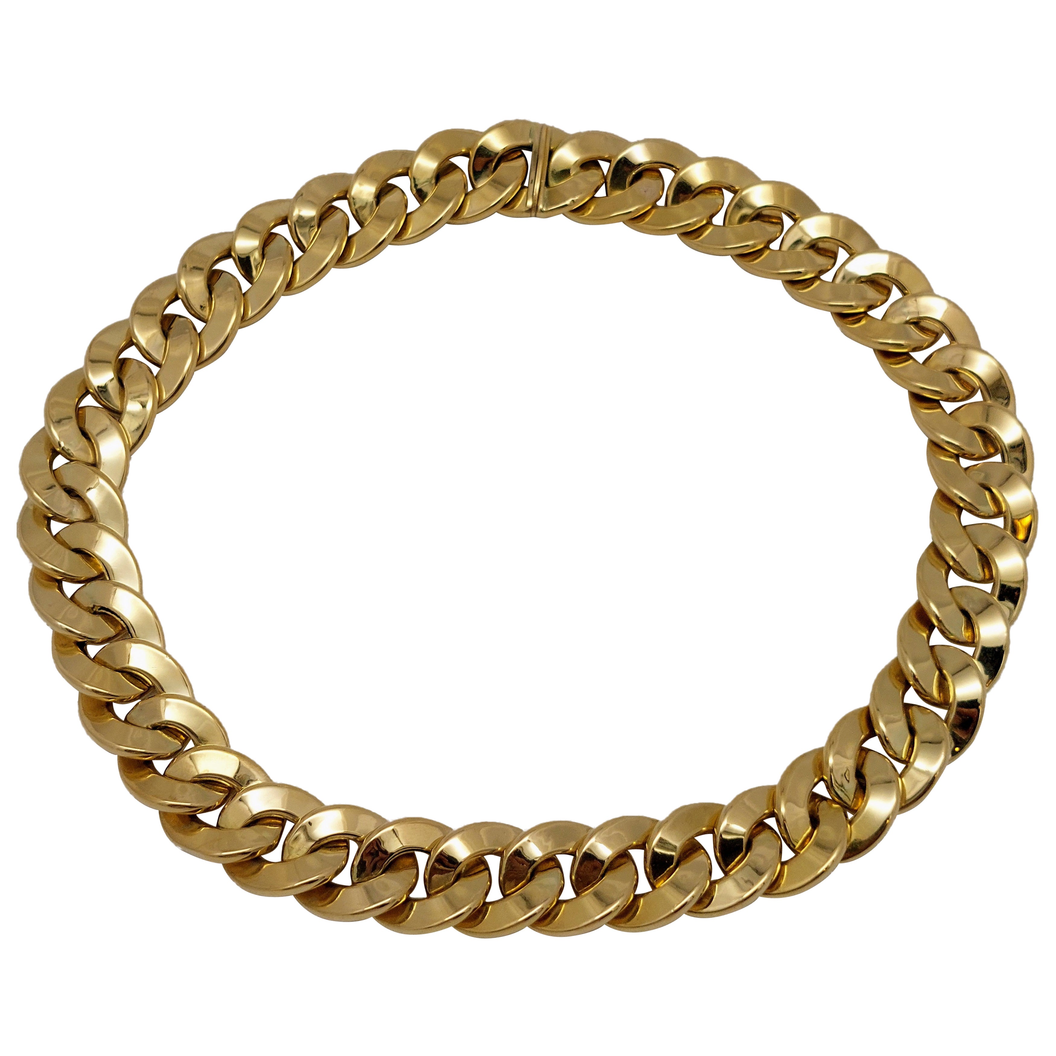 Collana A Link in oro giallo 18KT in vendita