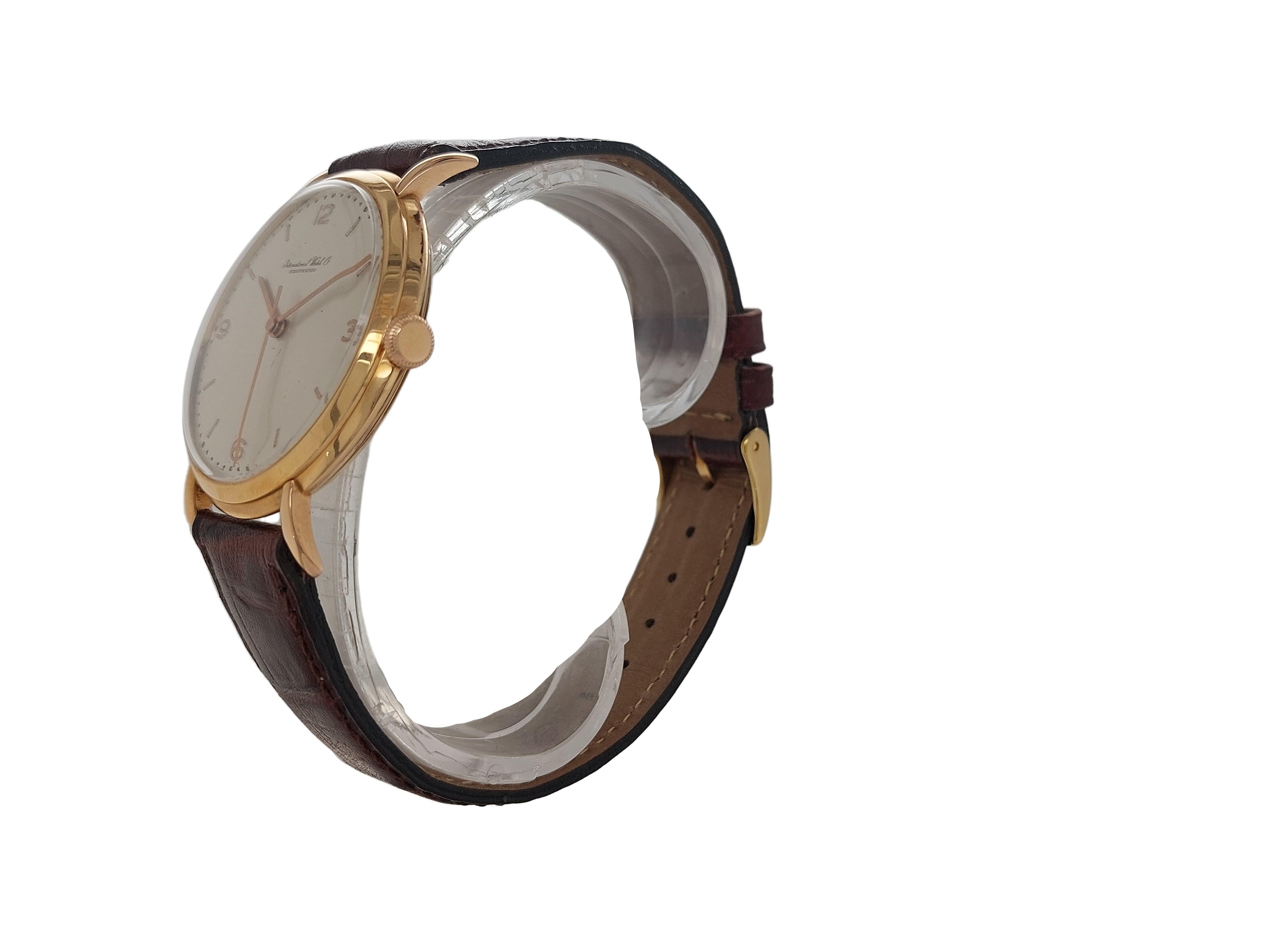 Montre-bracelet IWC en or jaune 18 carats, calibre 89, diamètre 36,5 mm en vente 7