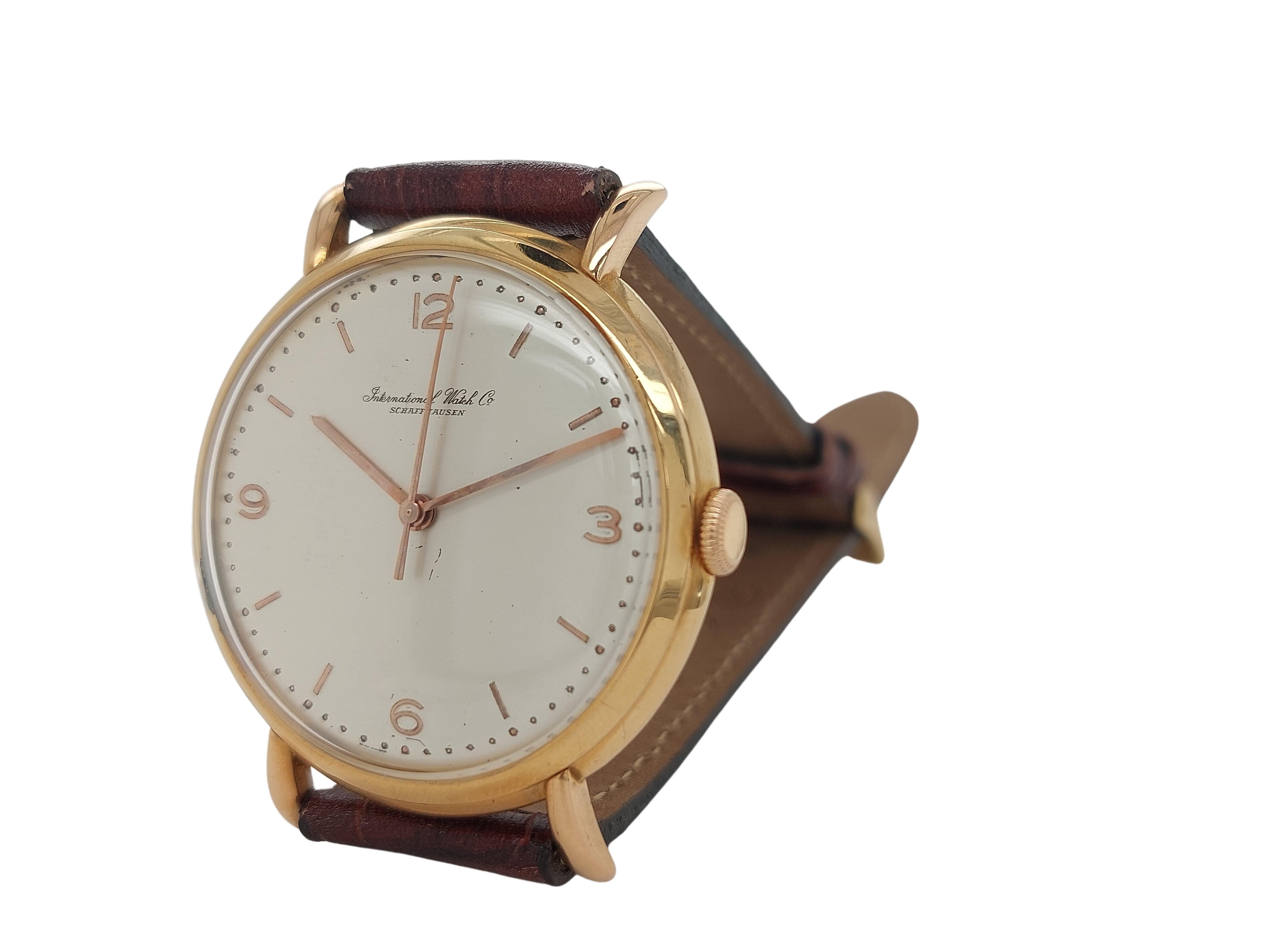 Women's or Men's 18Kt Yellow Gold IWC Wrist Watch, Caliber 89, Diameter 36.5mm For Sale