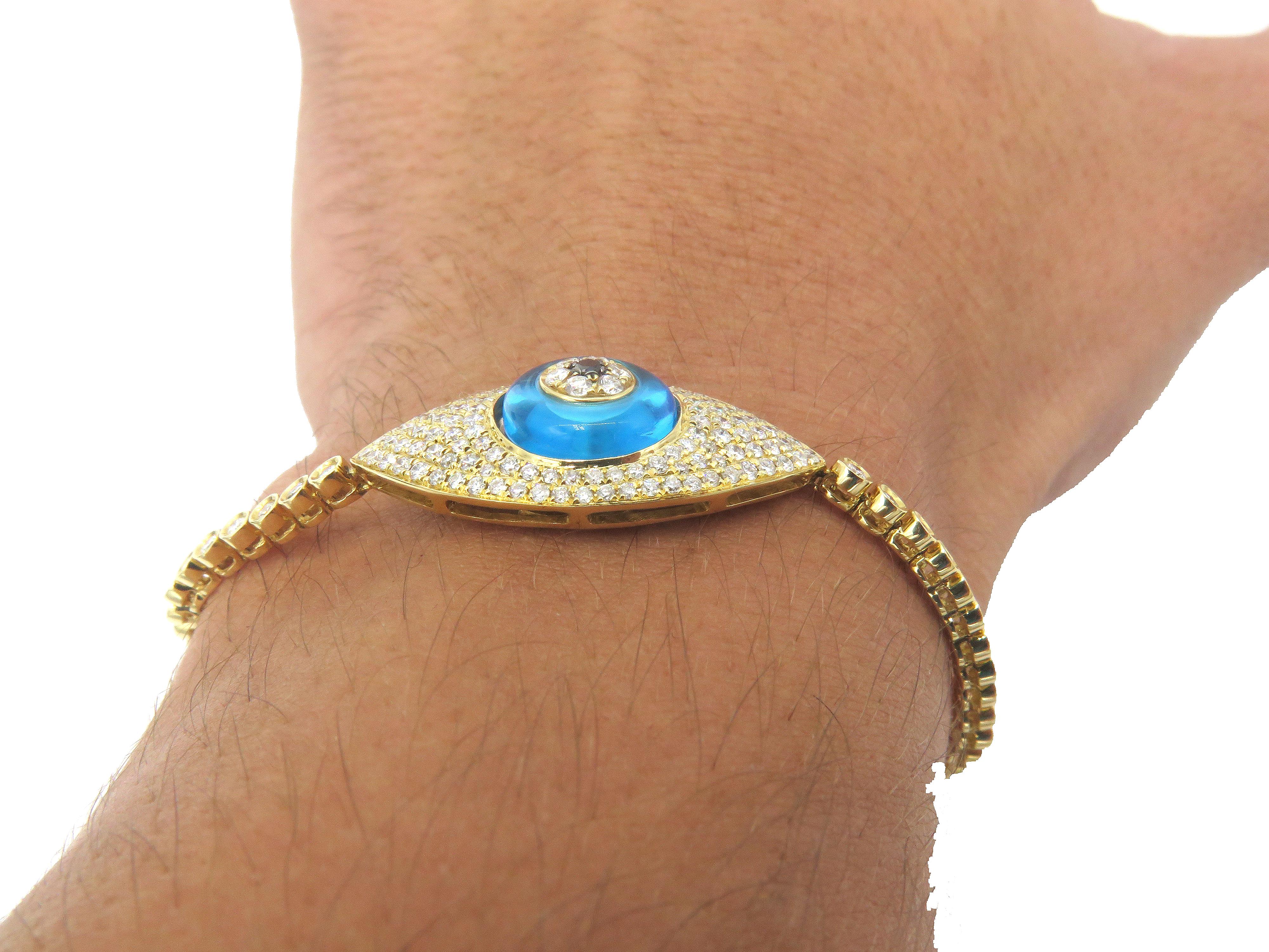 diamond evil eye bracelet
