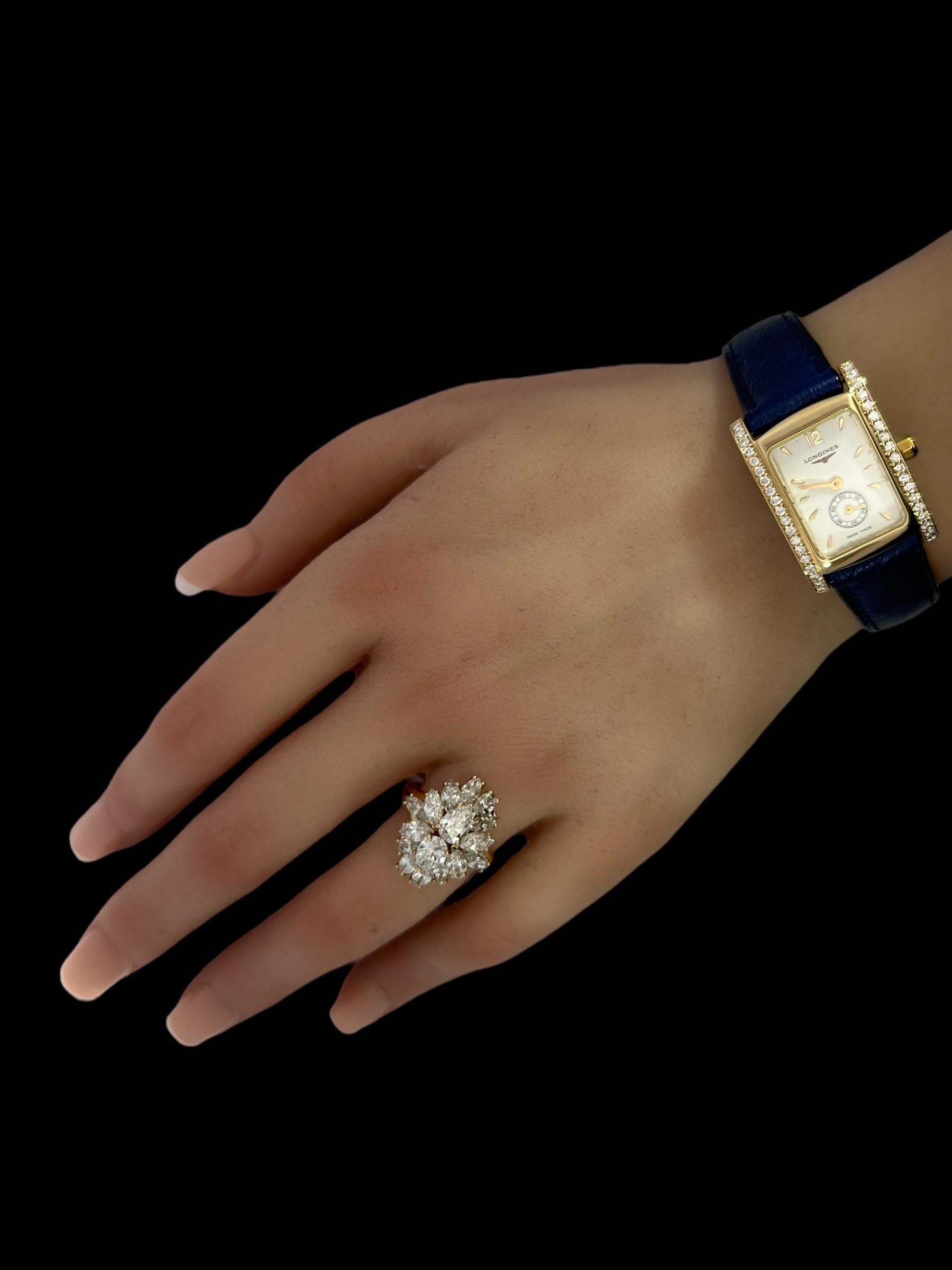 18kt Yellow Gold Longines Dolce Vita Ladies Wrist Watch with Diamonds 8