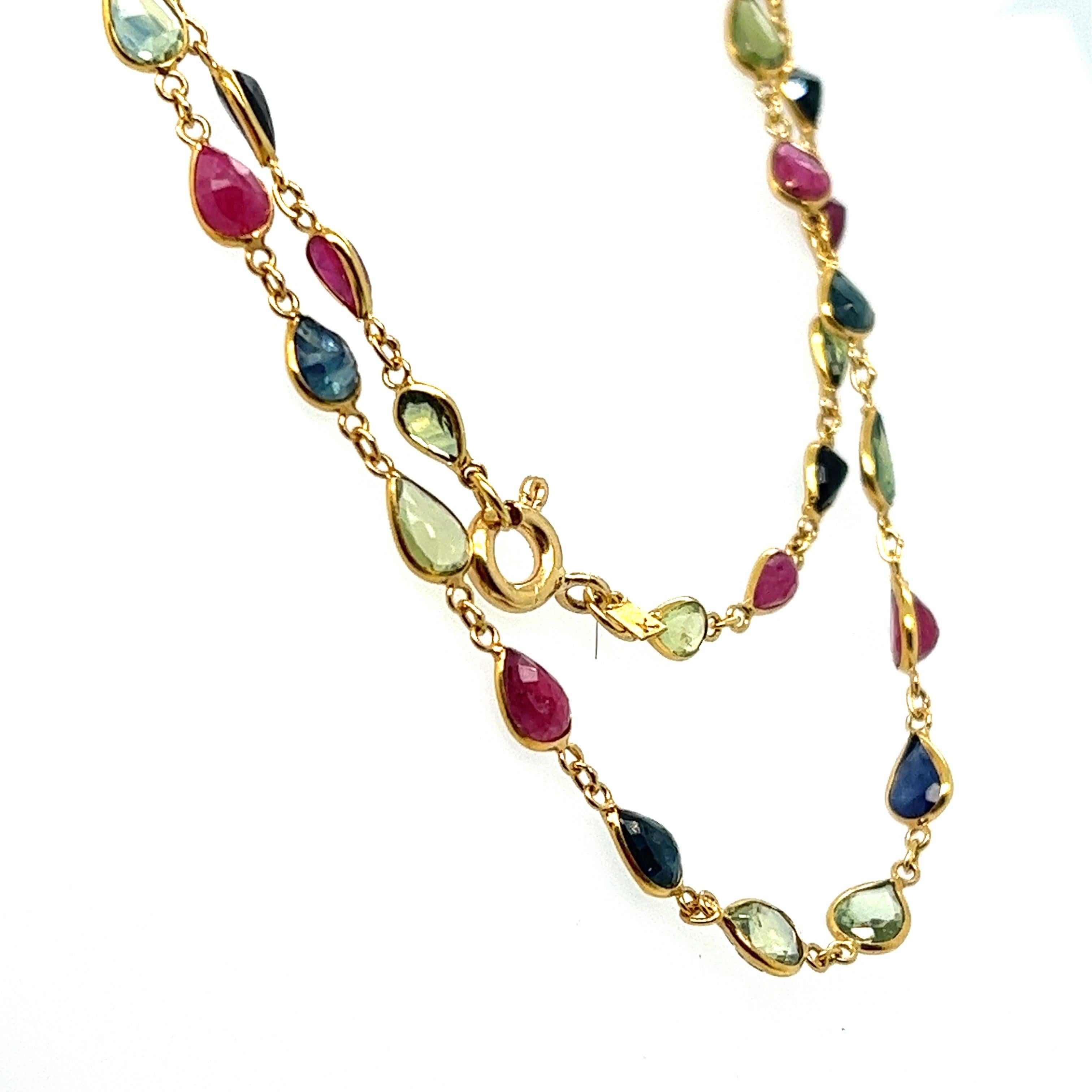multicolor gemstone necklace