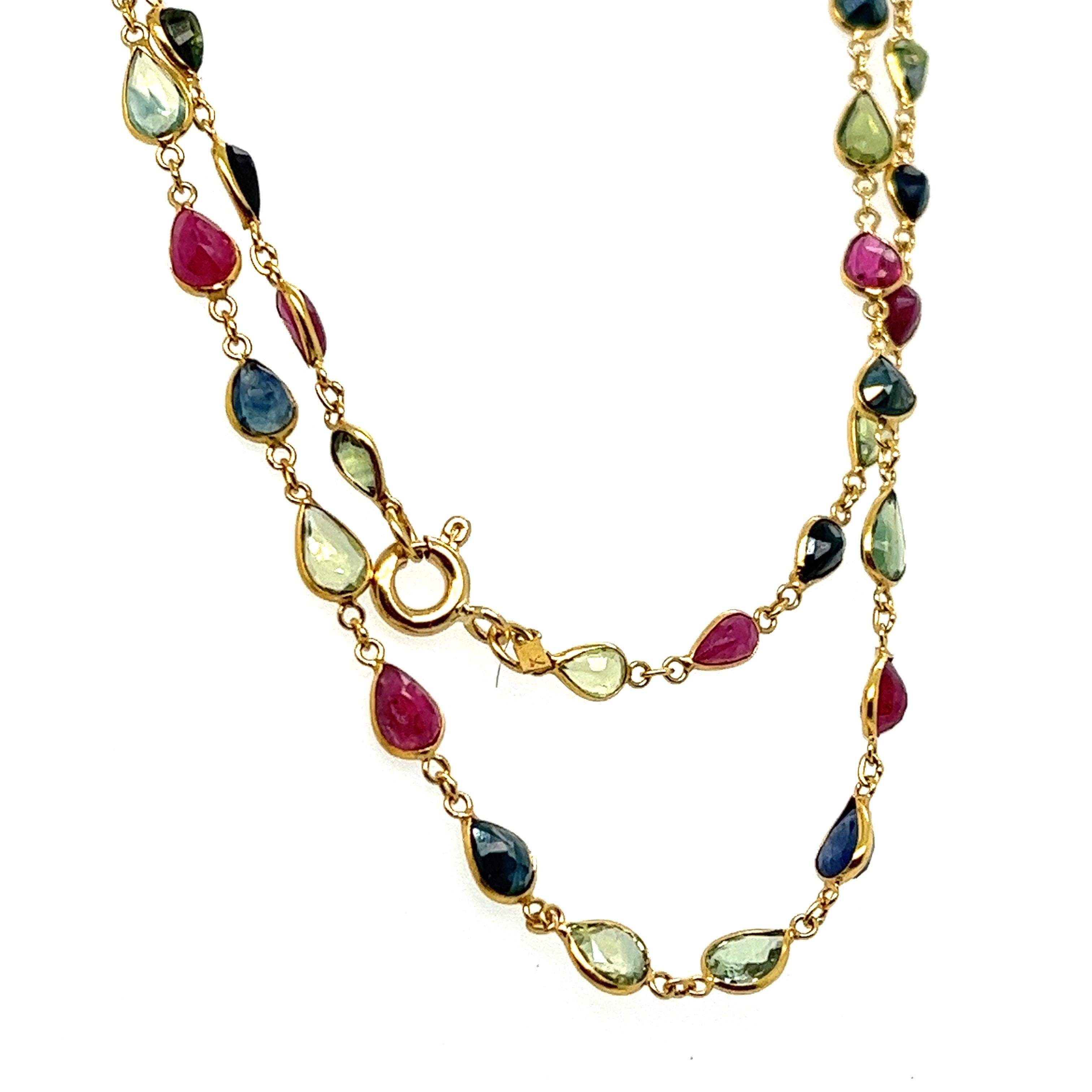 multicolor stone necklace