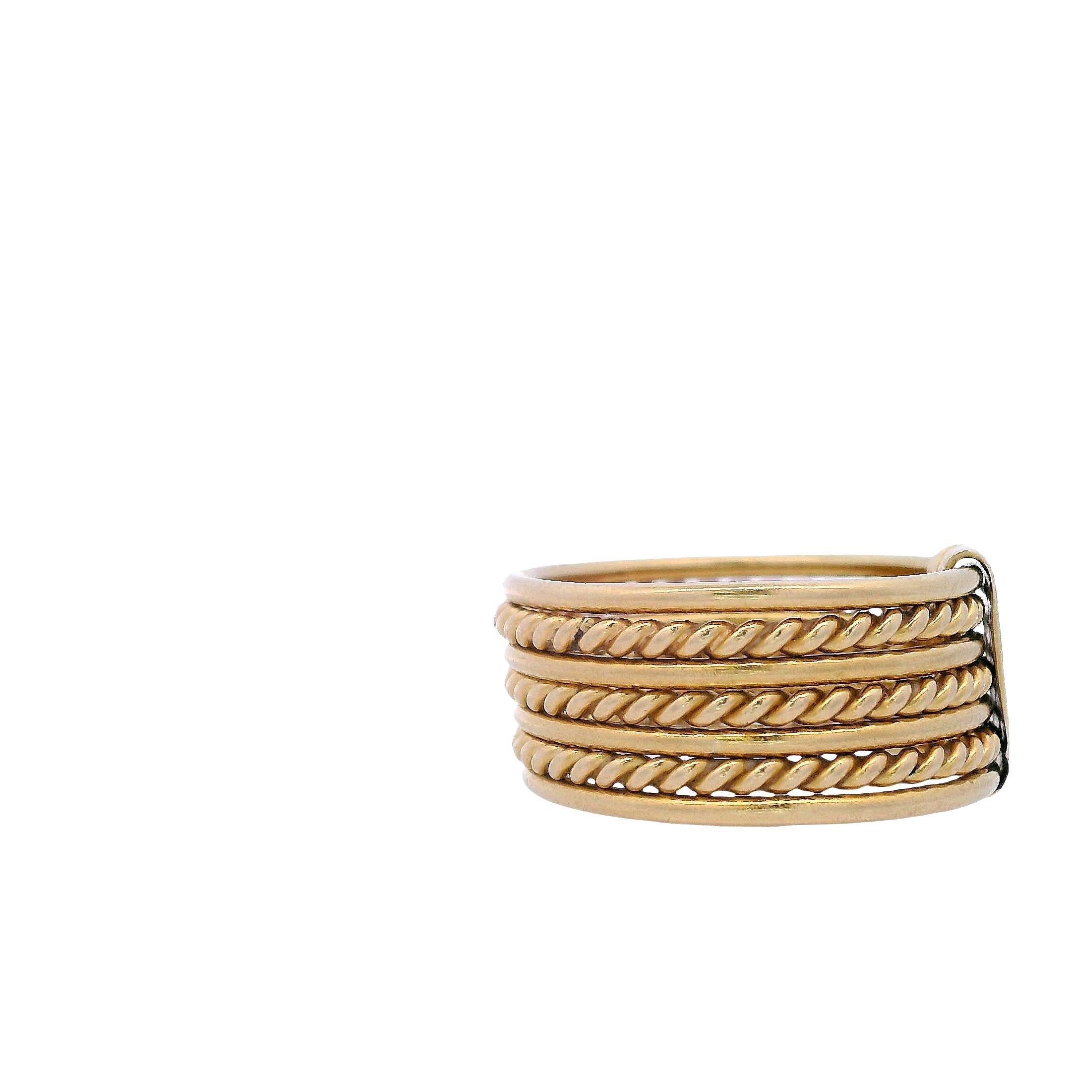 da uomo o donna 18kt Yellow Gold Multiple Band Ring in vendita