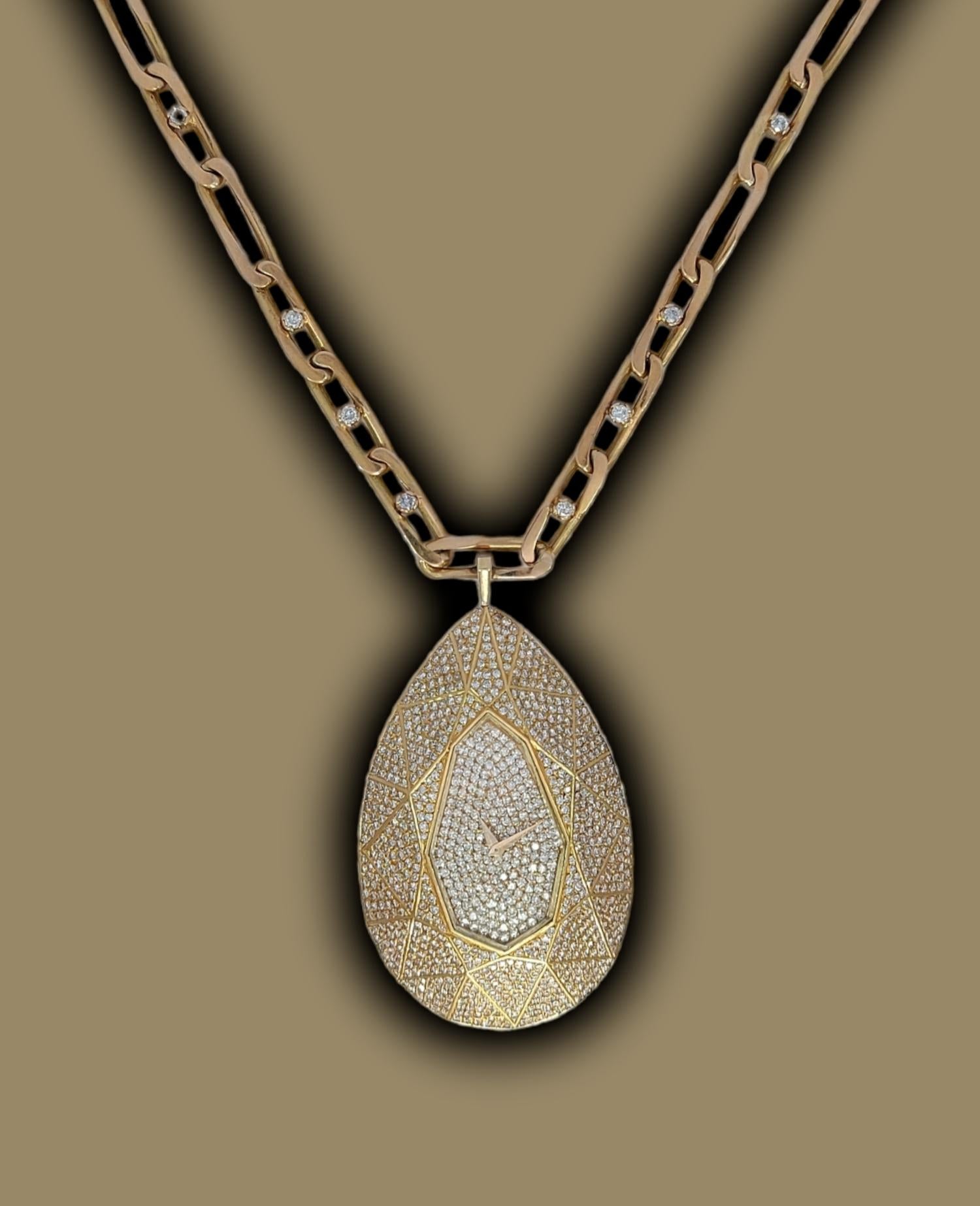 18kt Yellow gold Necklace/Pendant Vacheron Constantin Watch Unique Piece For Sale 5