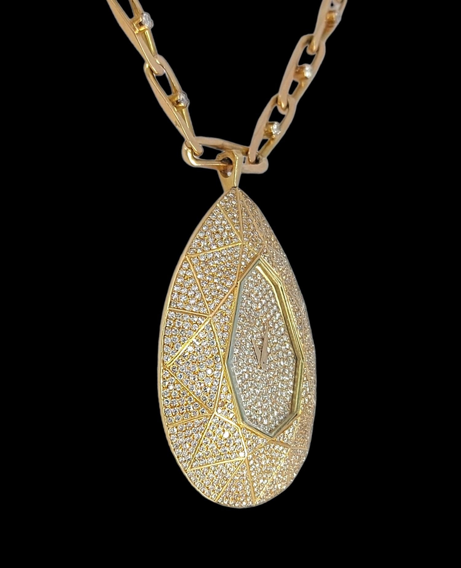Artisan 18kt Yellow gold Necklace/Pendant Vacheron Constantin Watch Unique Piece For Sale
