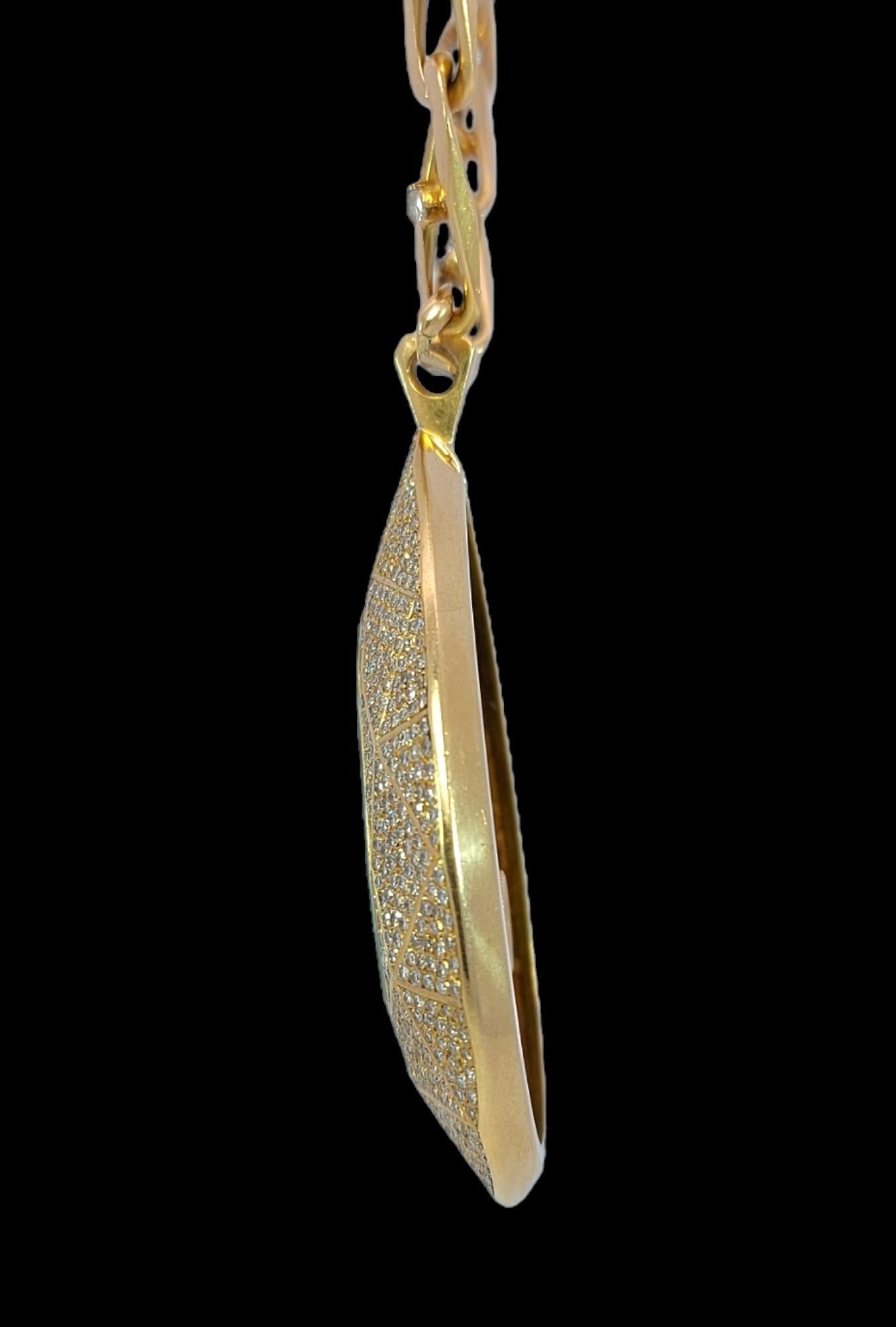 Brilliant Cut 18kt Yellow gold Necklace/Pendant Vacheron Constantin Watch Unique Piece