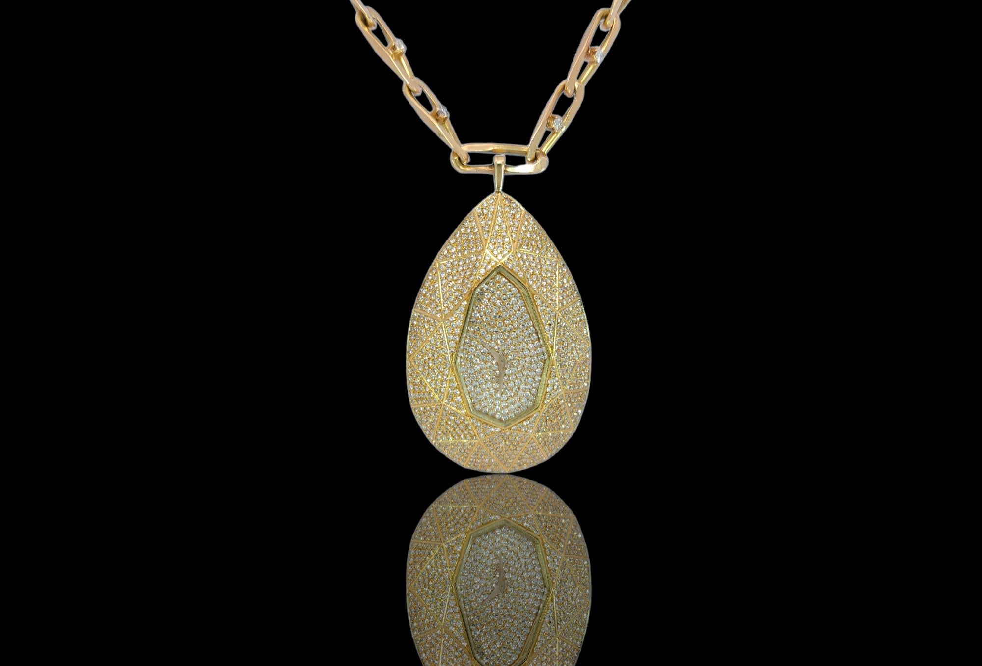 Women's or Men's 18kt Yellow gold Necklace/Pendant Vacheron Constantin Watch Unique Piece For Sale