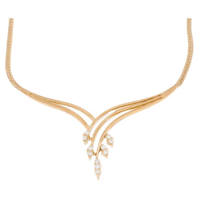 Tiffany and Co. 1990's Diamond 18K Gold Platinum Vintage Swagged ...