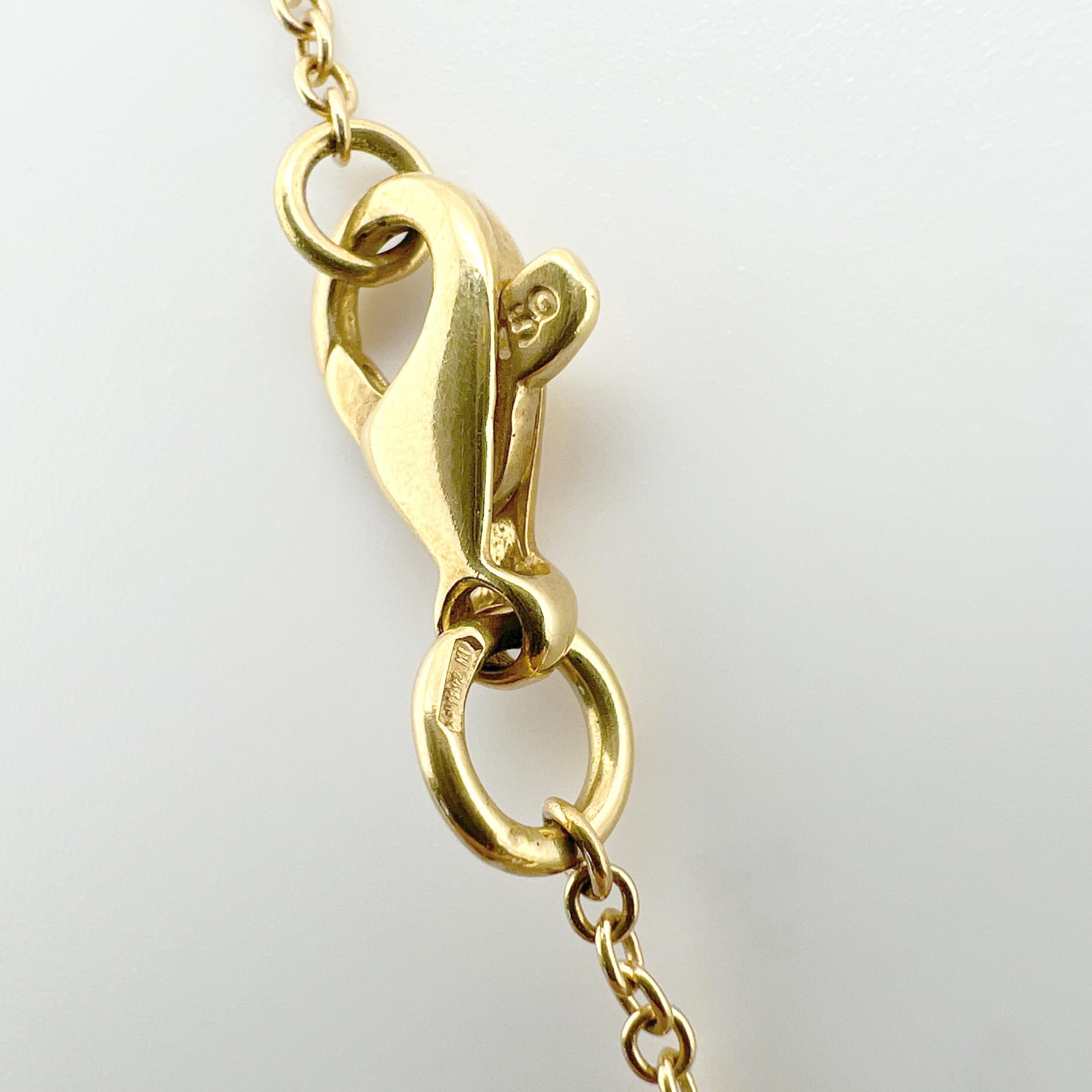 Halskette aus 18 Karat Gelbgold mit Blumenanhänger aus Citrinquarz und Diamanten im Zustand „Neu“ im Angebot in Milano, IT