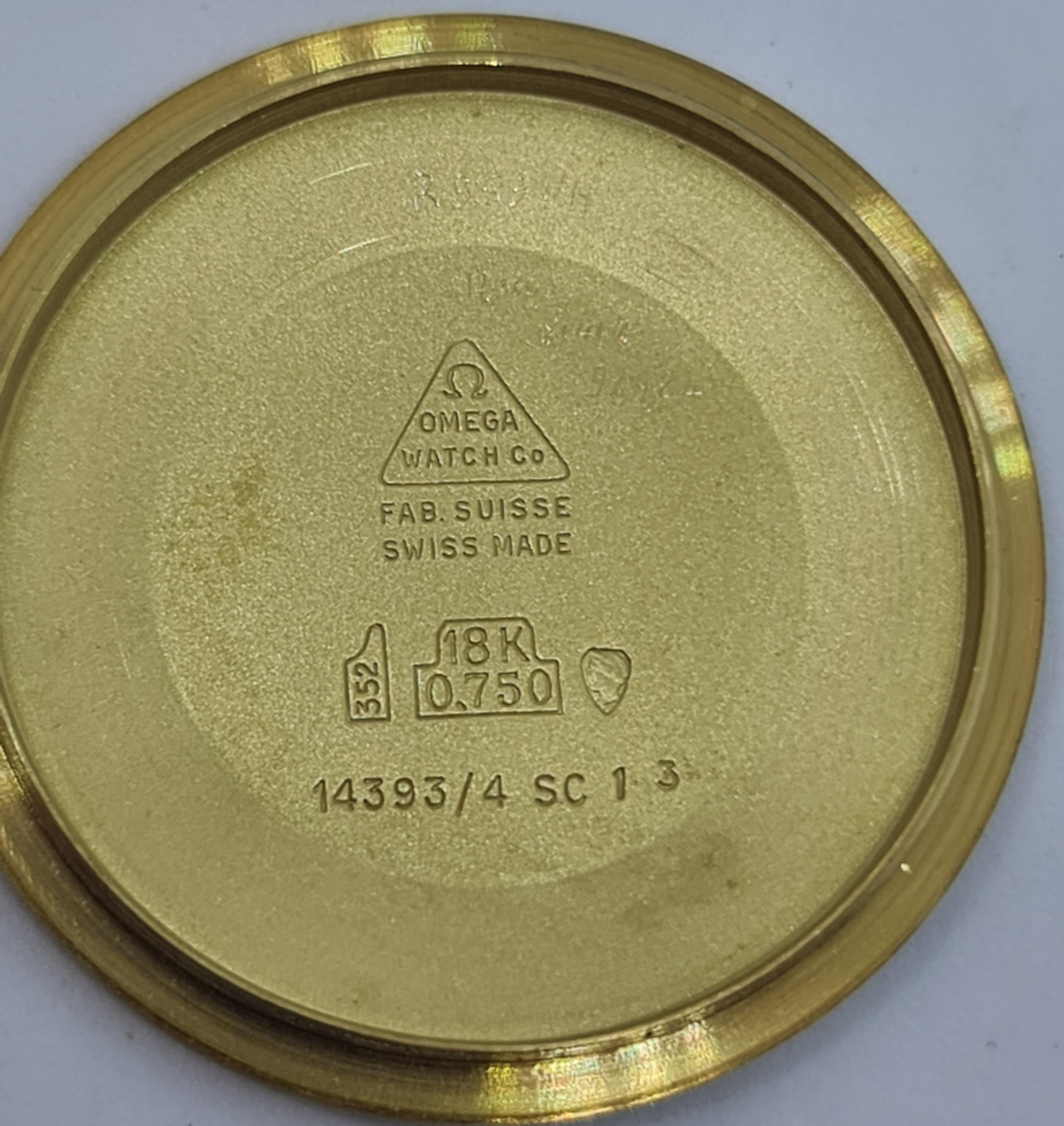 18 Karat Gelbgold Omega Constellation Chronometer, Pie Pan Zifferblatt 14393/4 SC 6