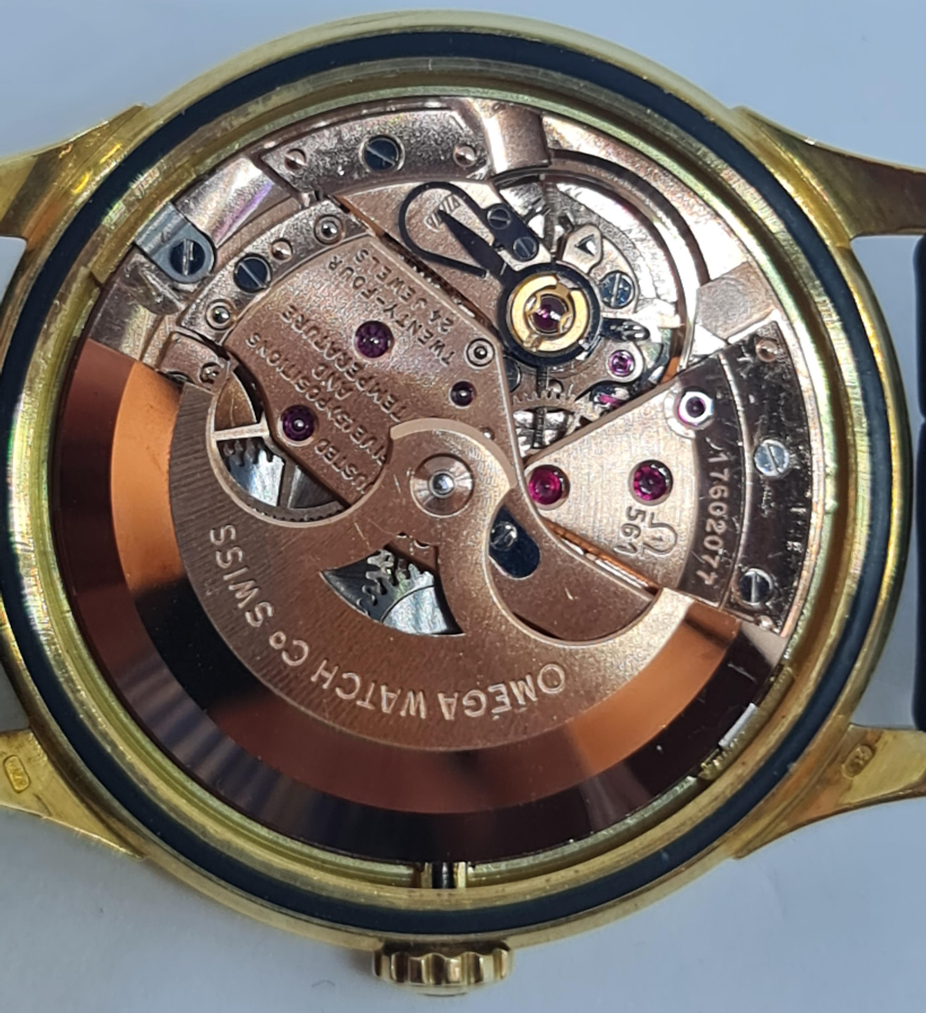 18 Karat Gelbgold Omega Constellation Chronometer, Pie Pan Zifferblatt 14393/4 SC 7