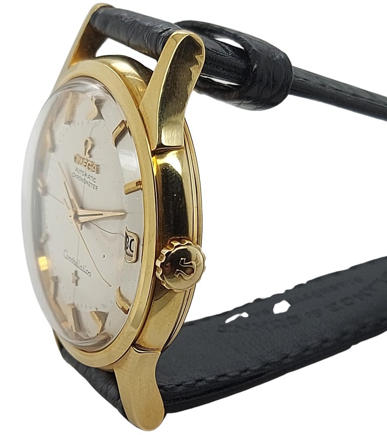 18kt Yellow Gold Omega Constellation Chronometer, Pie Pan Dial Watch