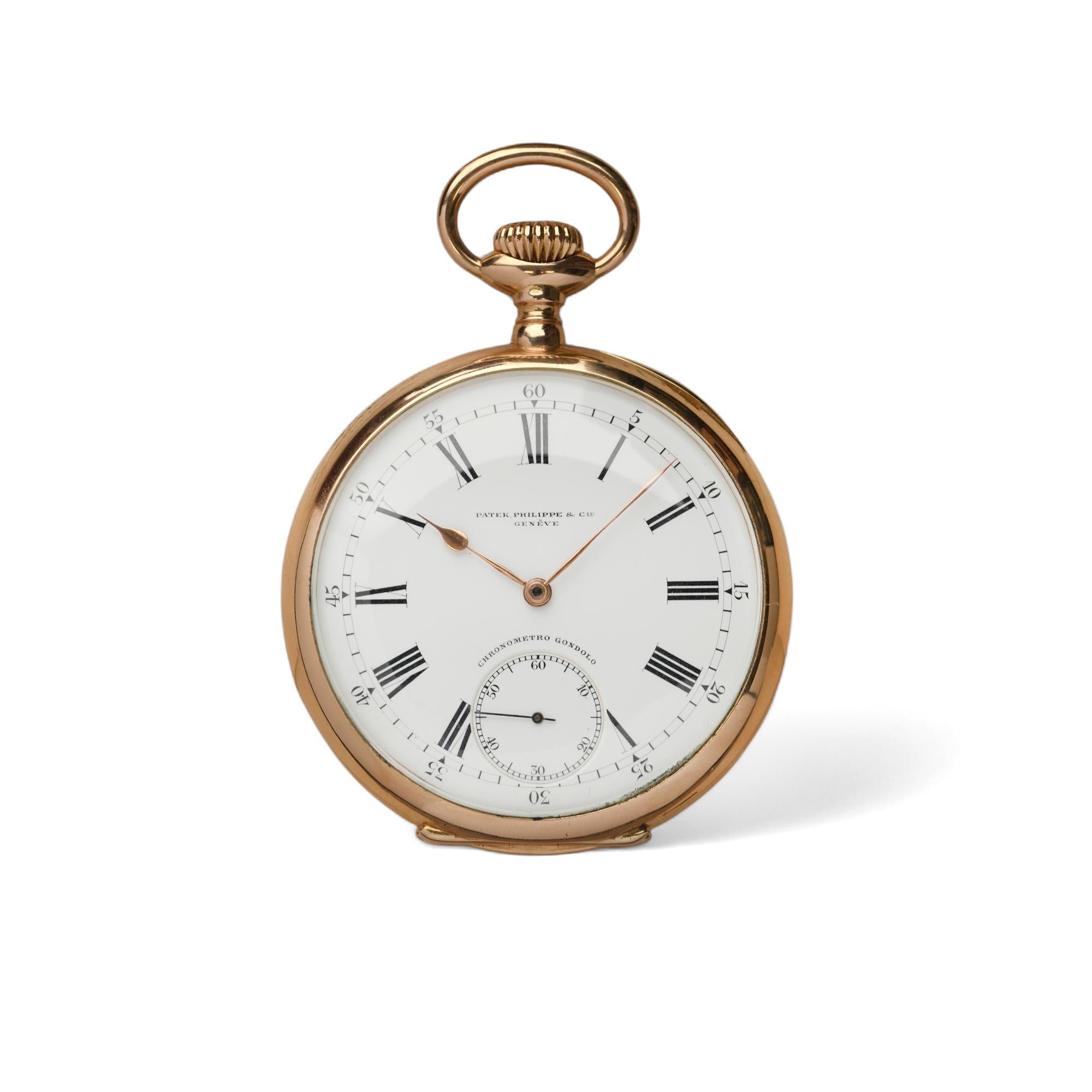 Offene Taschenuhr aus 18kt Gelbgold 'Chronometro Gondolo', CIRCA um 1900 im Zustand „Gut“ im Angebot in Braintree, GB