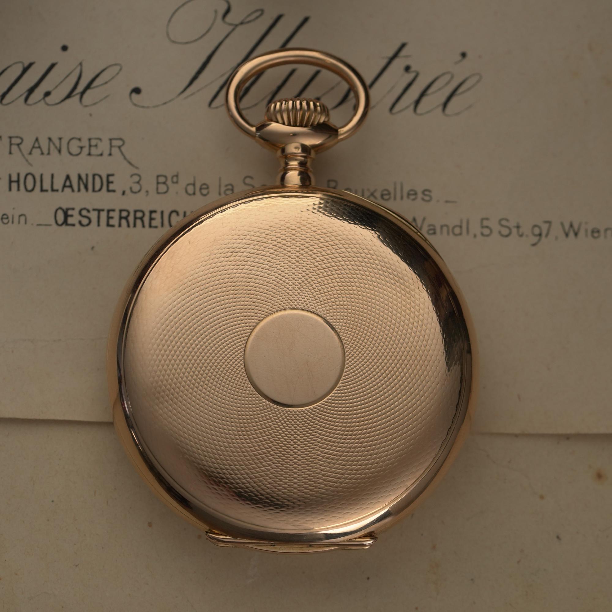 Offene Taschenuhr aus 18kt Gelbgold 'Chronometro Gondolo', CIRCA um 1900 im Angebot 3