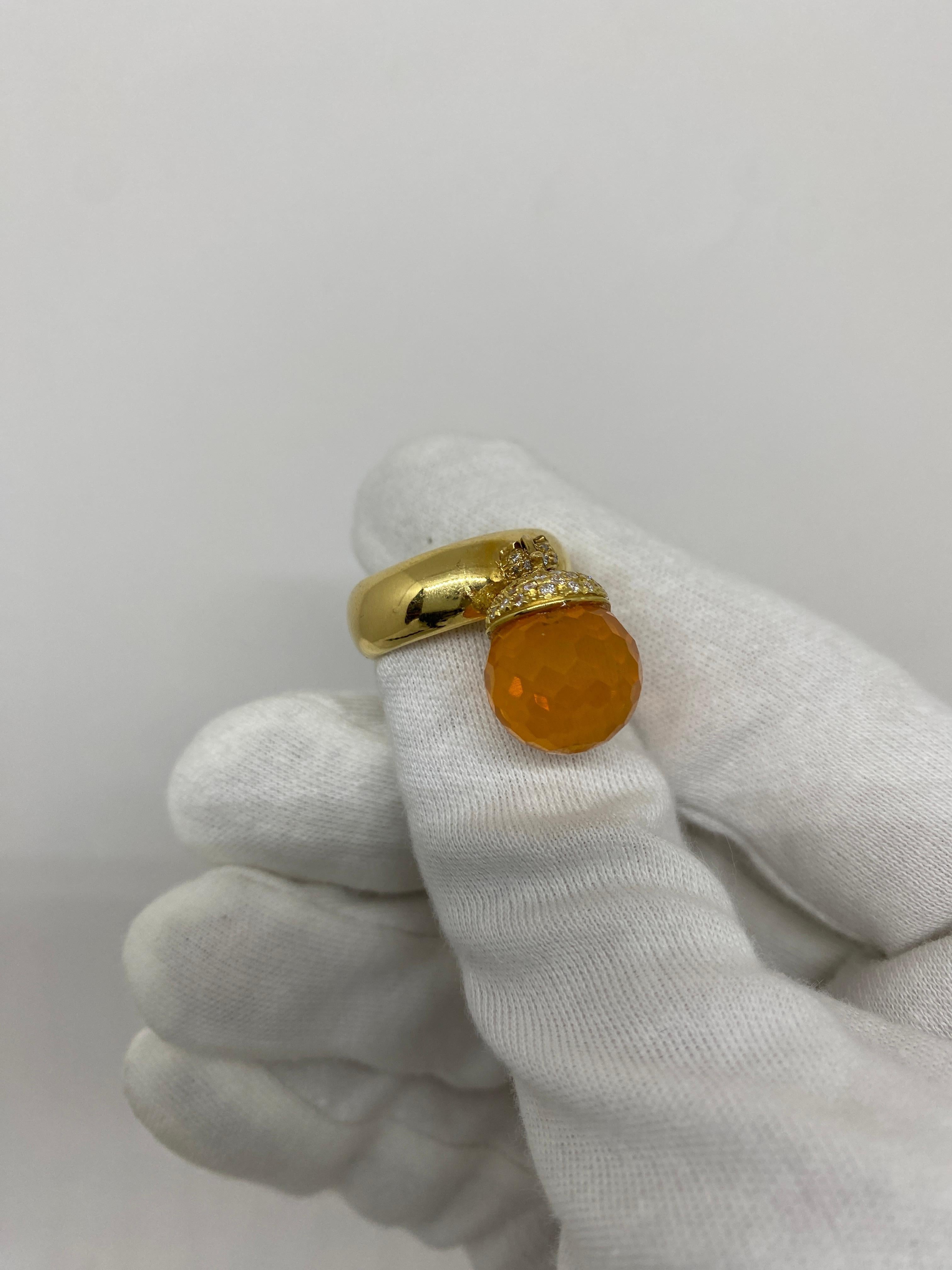 orange quartz ring