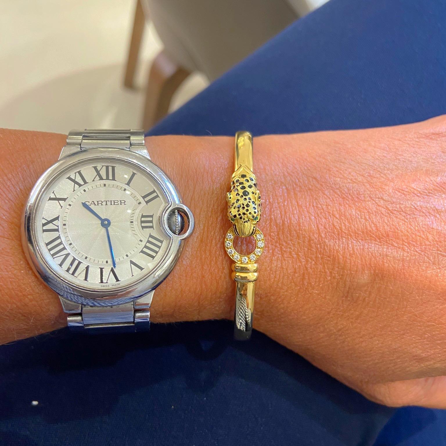 gold panther bracelet