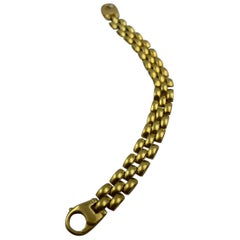 18 Karat Gelbgold Panther Gliederarmband:: 18 Gramm