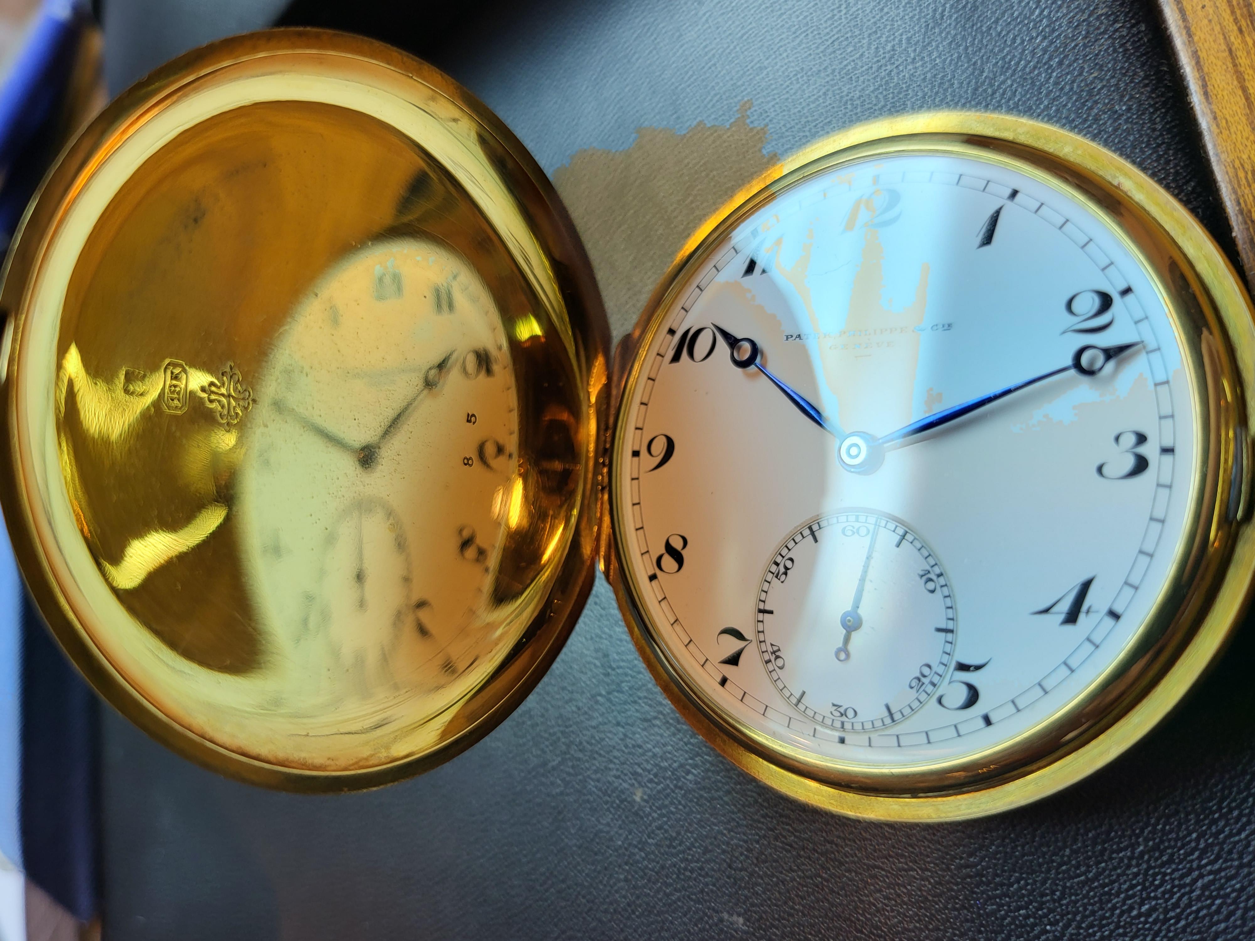 Montre de poche Patek Philippe & Cie Savonette / Hunter Case en or jaune 18kt en vente 12