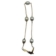 Bracciale di perle in oro giallo 18KT Bracciale di perle d'acqua dolce