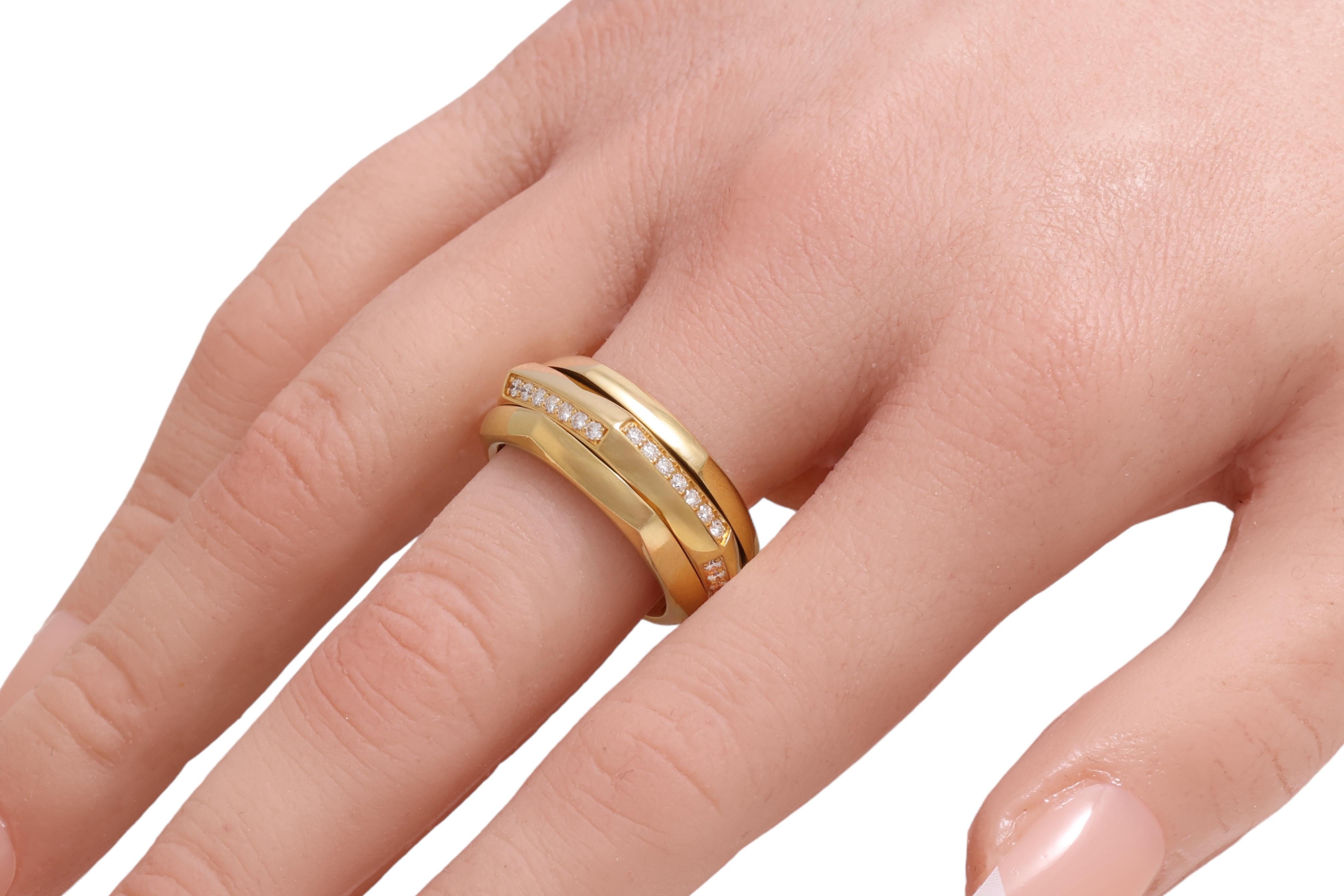 18Kt Yellow Gold Piaget Possession Diamond Ring For Sale 4