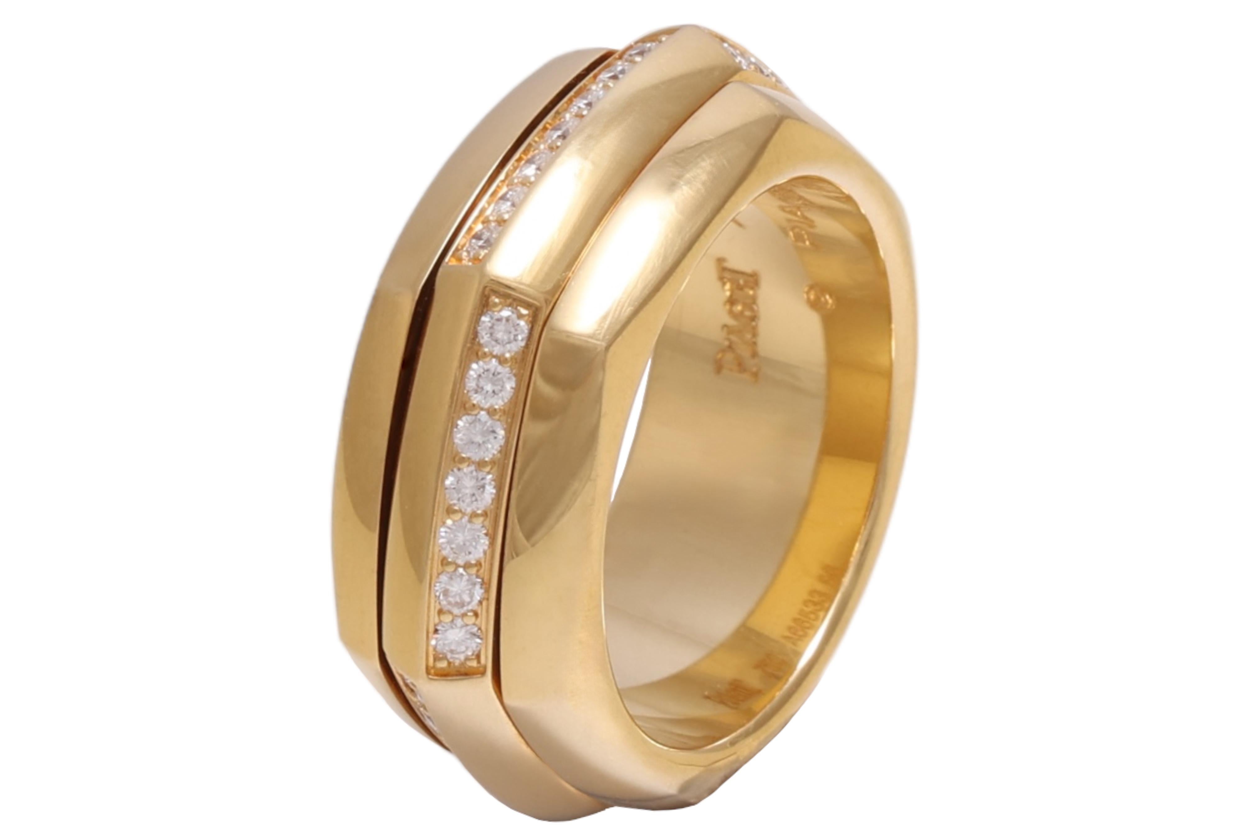 Brilliant Cut 18Kt Yellow Gold Piaget Possession Diamond Ring For Sale