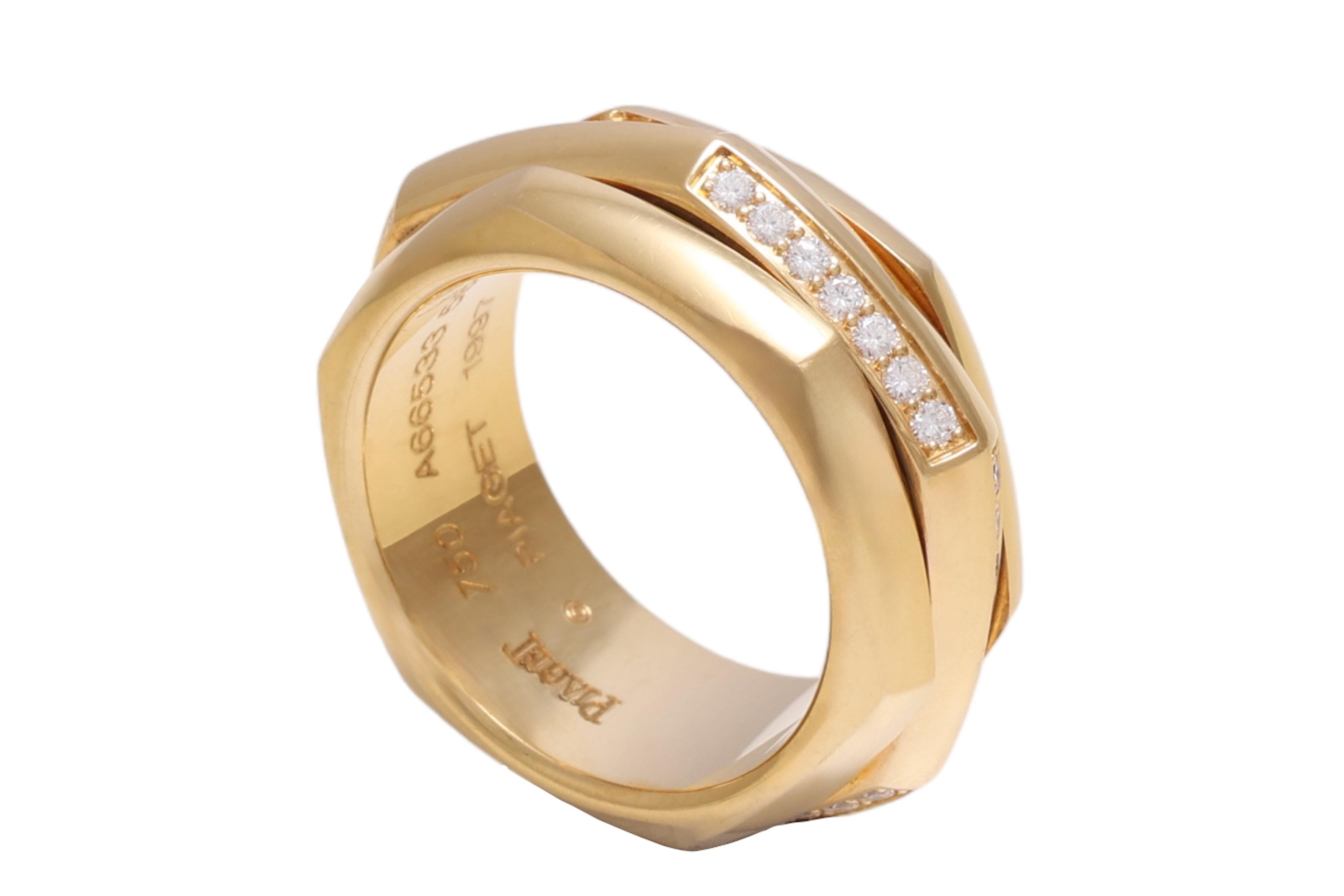 18Kt Yellow Gold Piaget Possession Diamond Ring In New Condition For Sale In Antwerp, BE