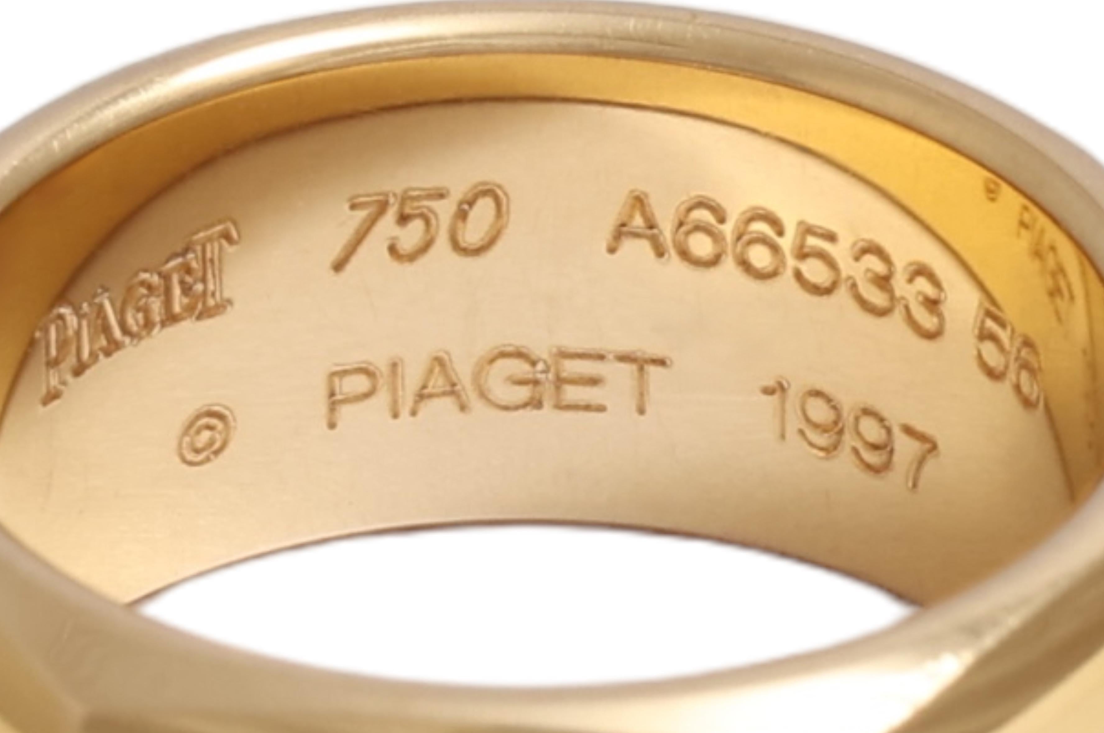 Women's or Men's 18Kt Yellow Gold Piaget Possession Diamond Ring For Sale