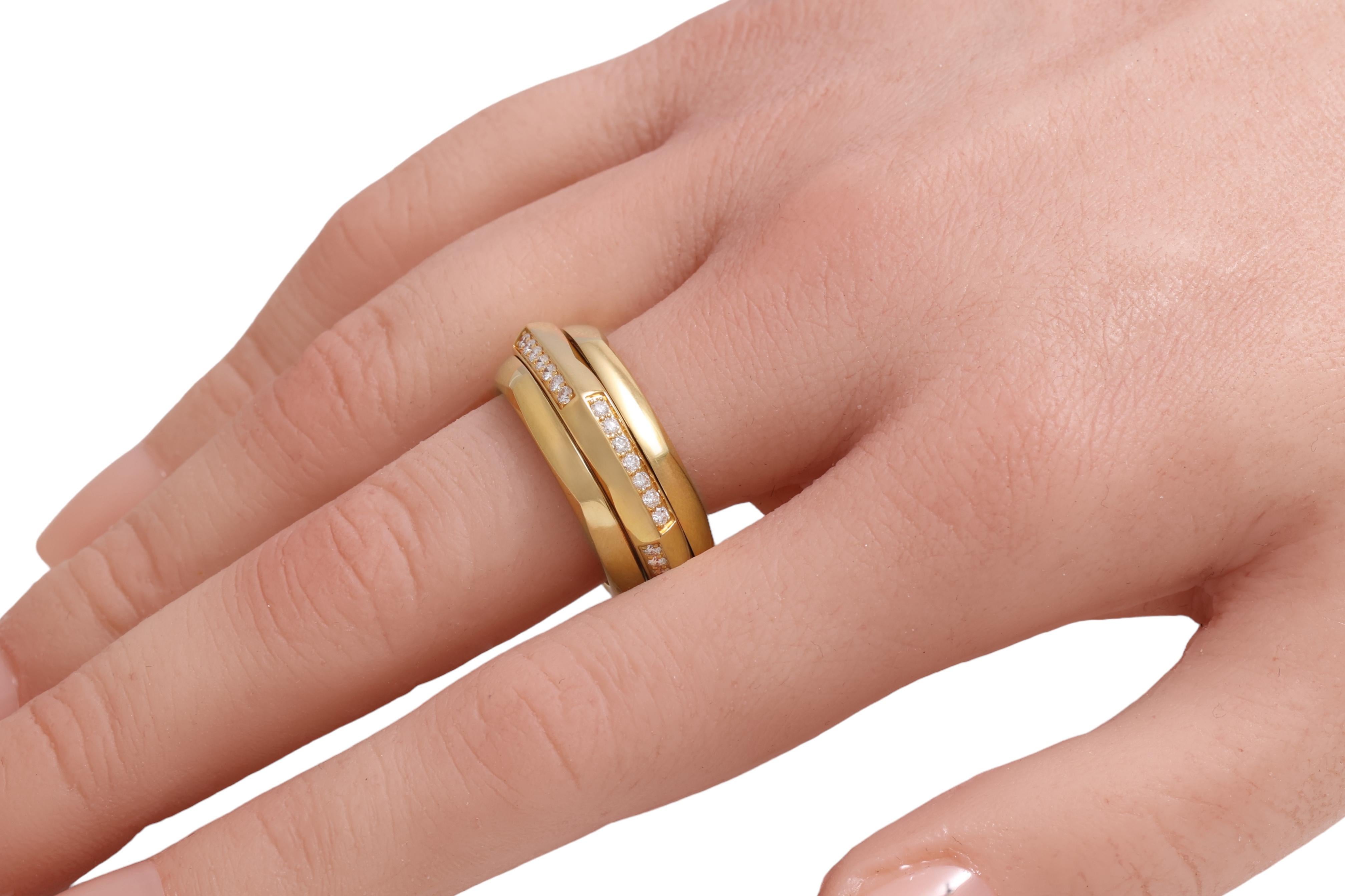 18Kt Yellow Gold Piaget Possession Diamond Ring For Sale 2