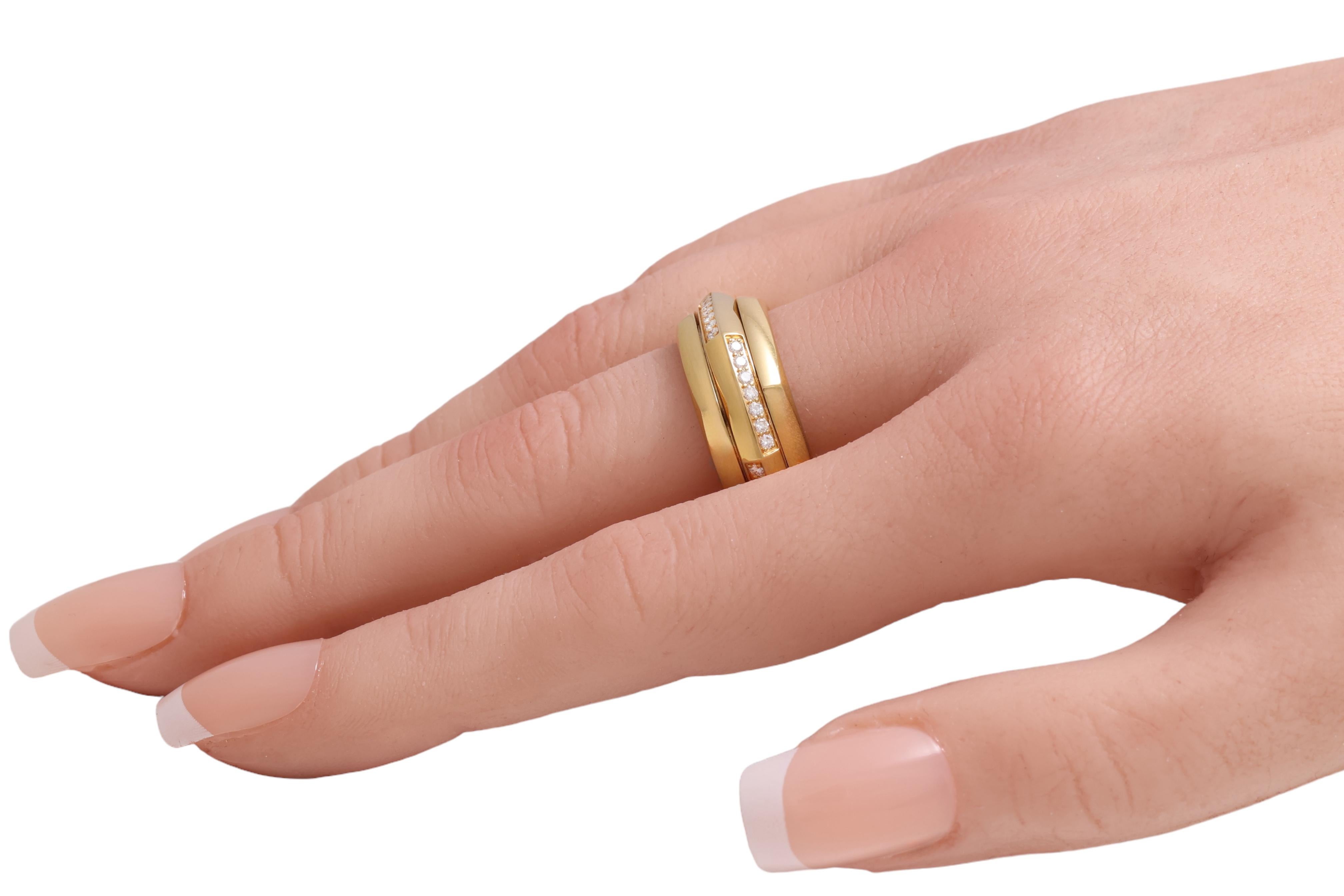 18Kt Yellow Gold Piaget Possession Diamond Ring For Sale 3