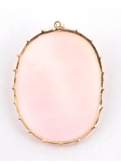 A Conch Shell Cameo Pendant Of Flora Circa 1930