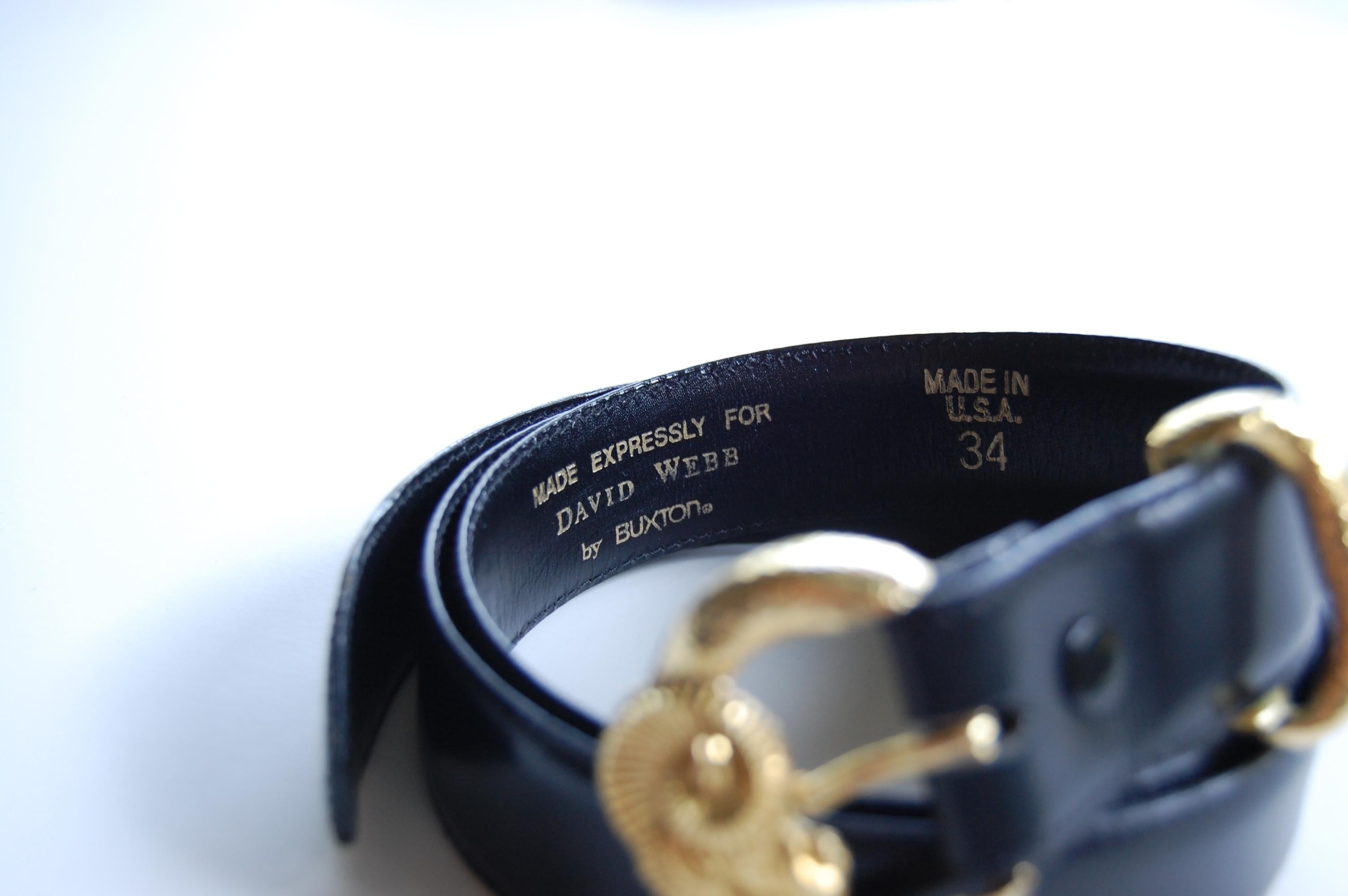 18-karat gold ram's head belt buckle on original 34