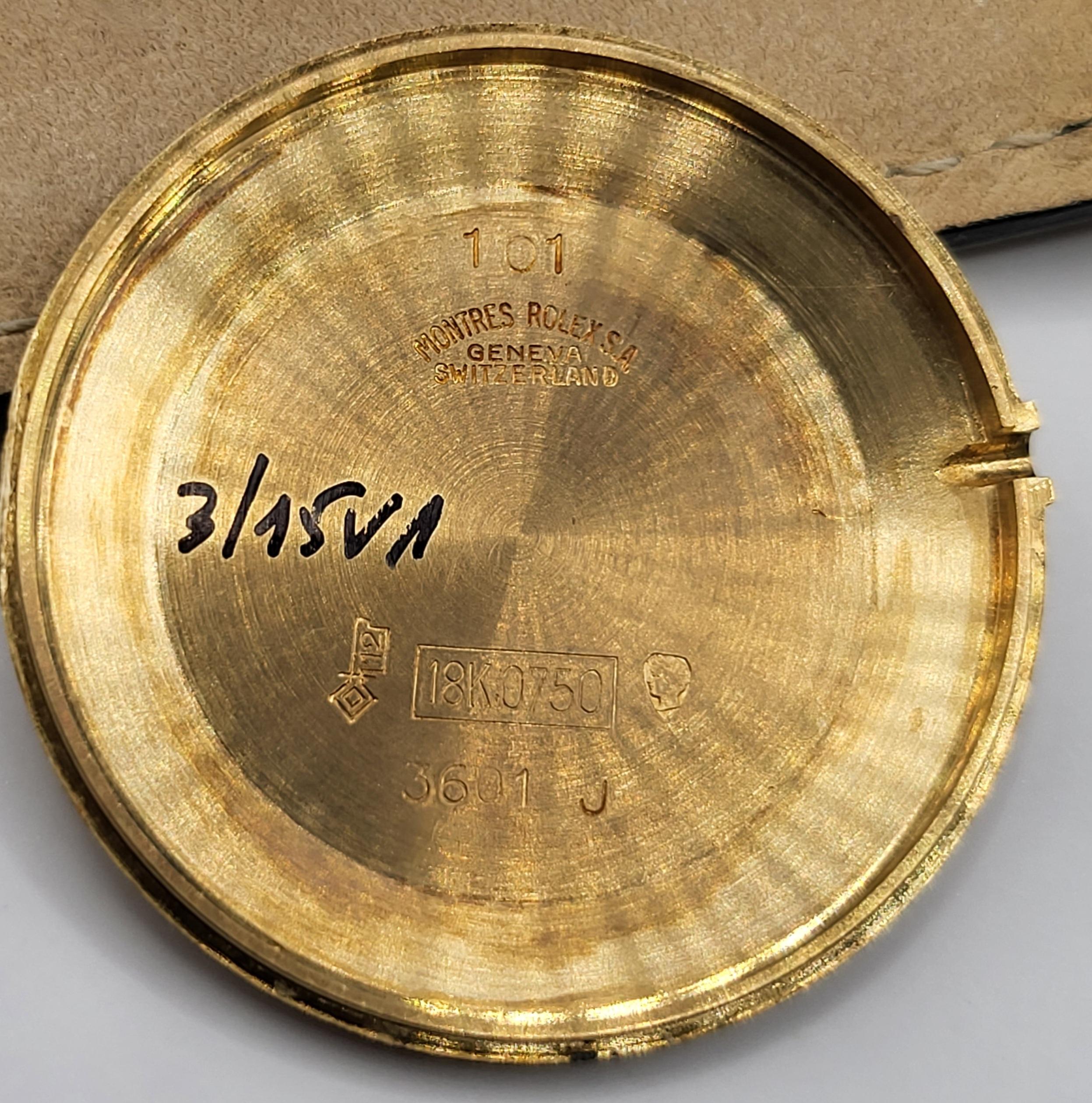 Rolex Kleid-Armbanduhr aus 18 Karat Gelbgold, Handaufzug 7