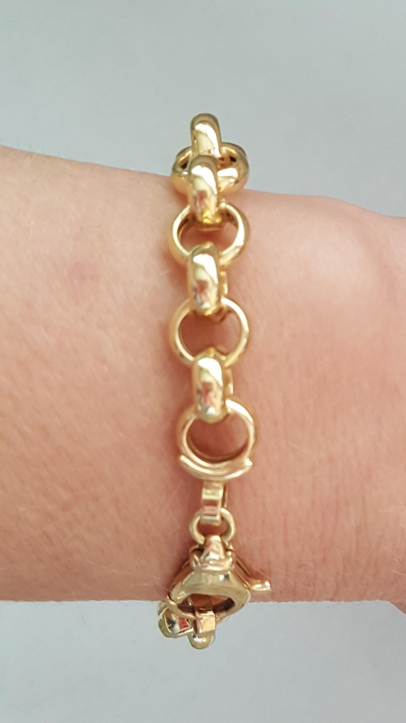 gold rolo chain bracelet