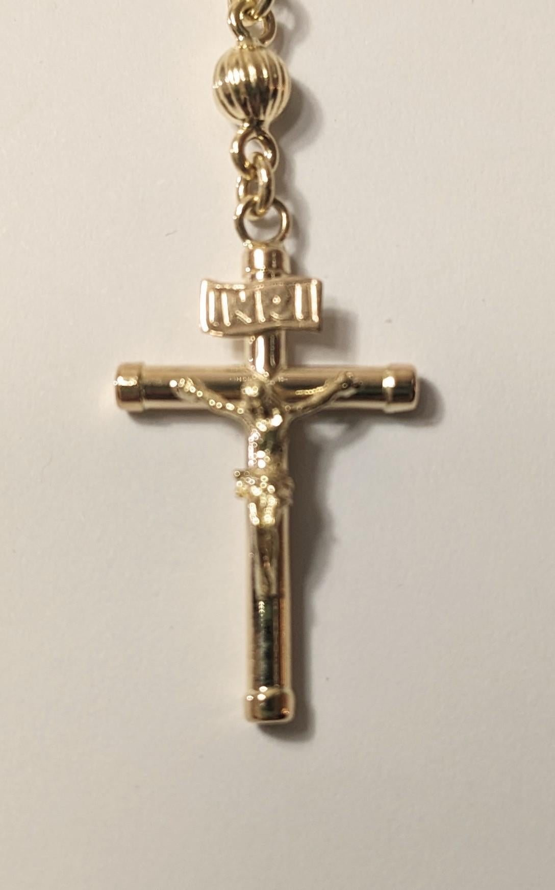 Rosary-Halskette aus 18 Karat Gelbgold im Zustand „Neu“ in Bilbao, ES