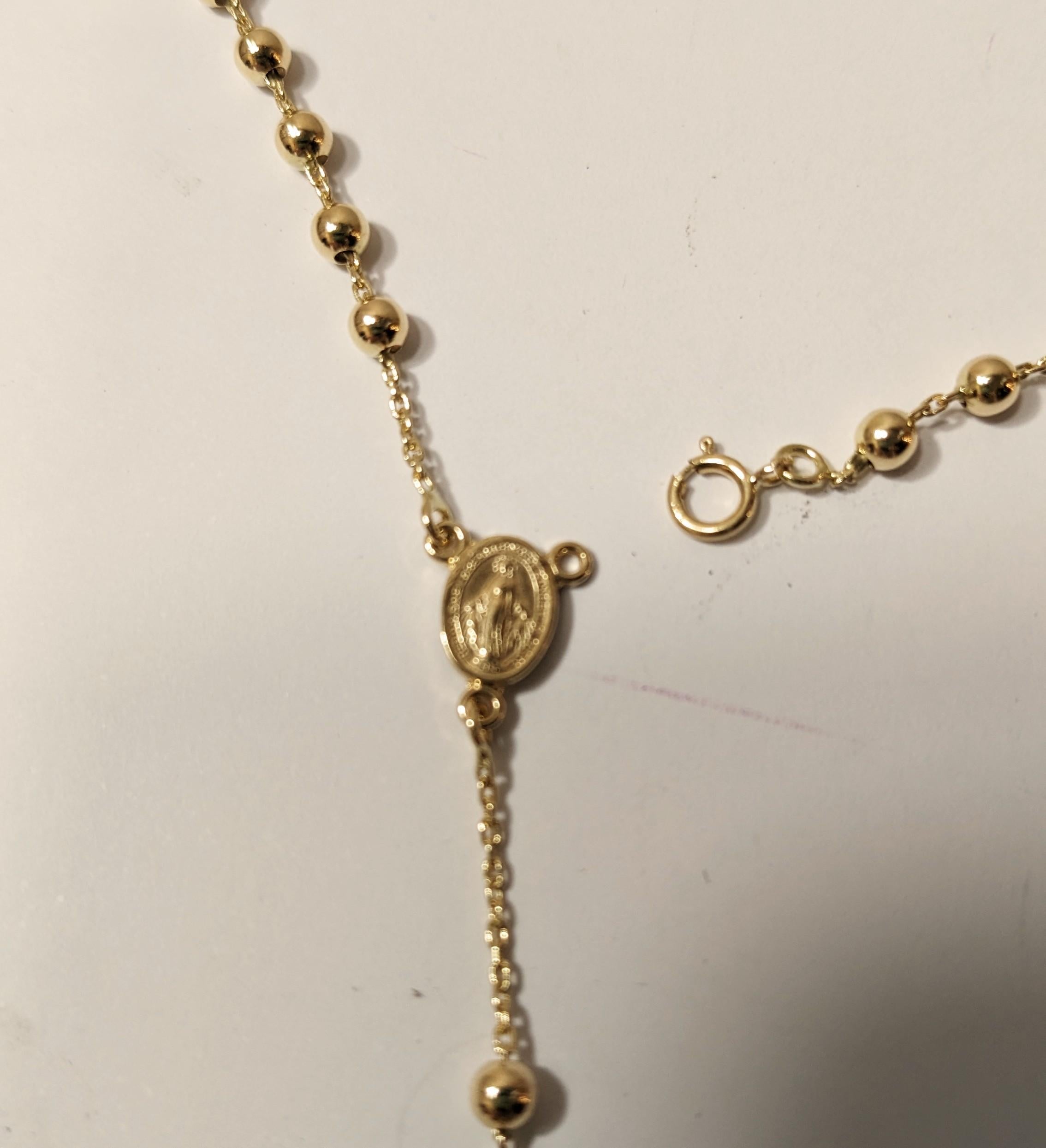 Collier rosaire en or jaune 18kt Unisexe en vente