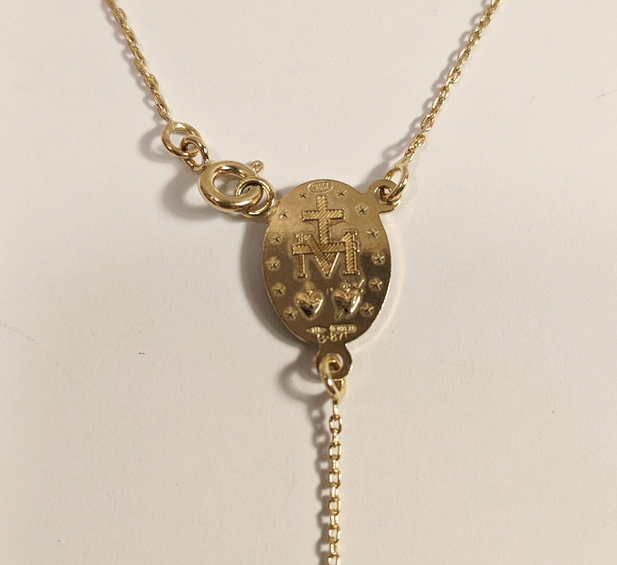 Rosary-Halskette aus 18 Karat Gelbgold für Damen oder Herren im Angebot