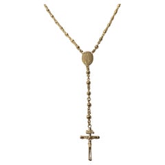 18kt Yellow Gold Rosary Necklace