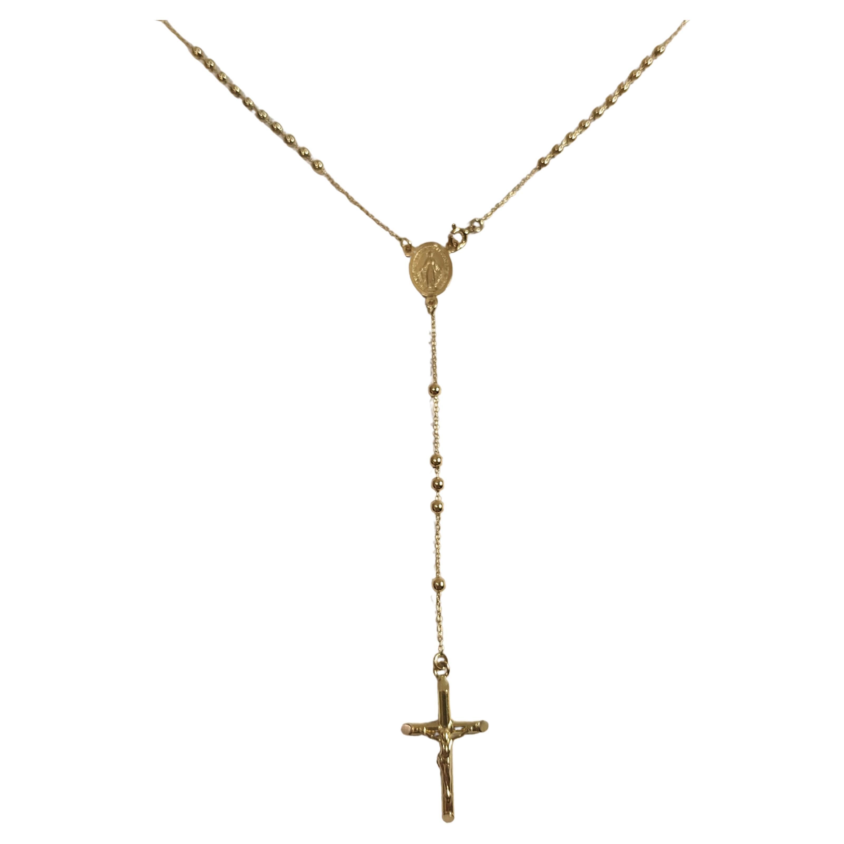18kt Yellow Gold Rosary Necklace