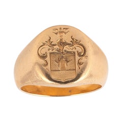 18kt Yellow Gold Signet Ring