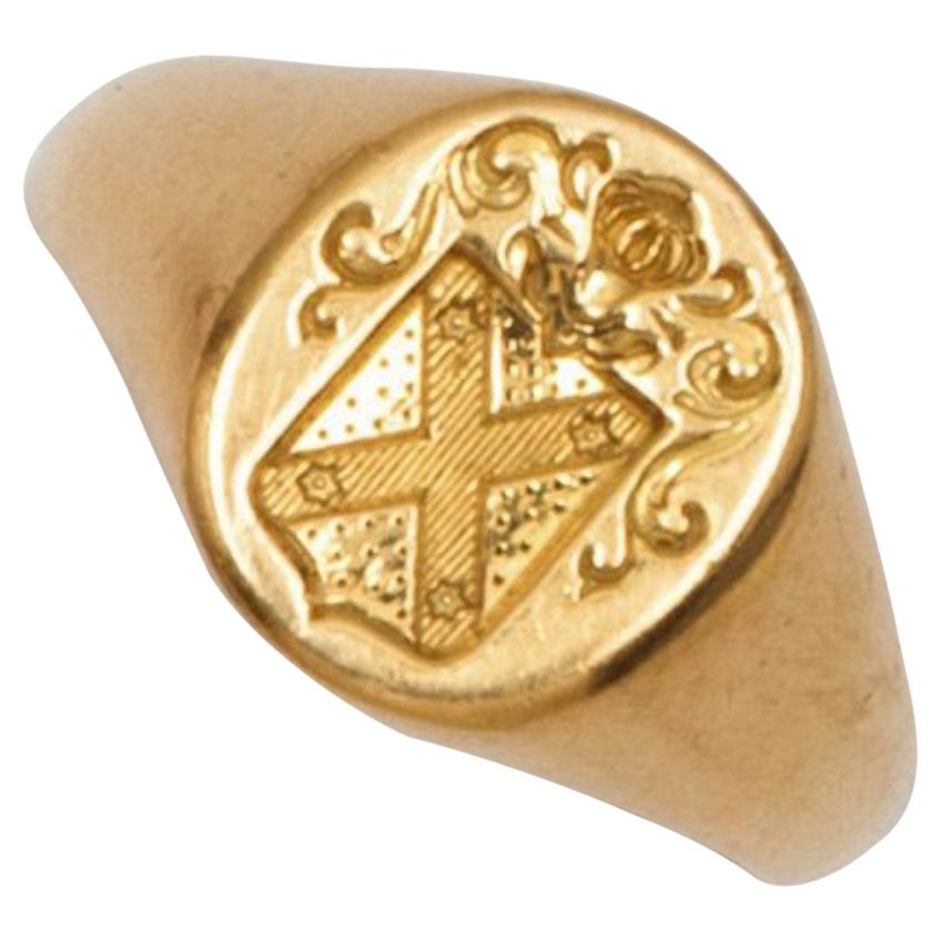 18kt Yellow Gold Signet Ring