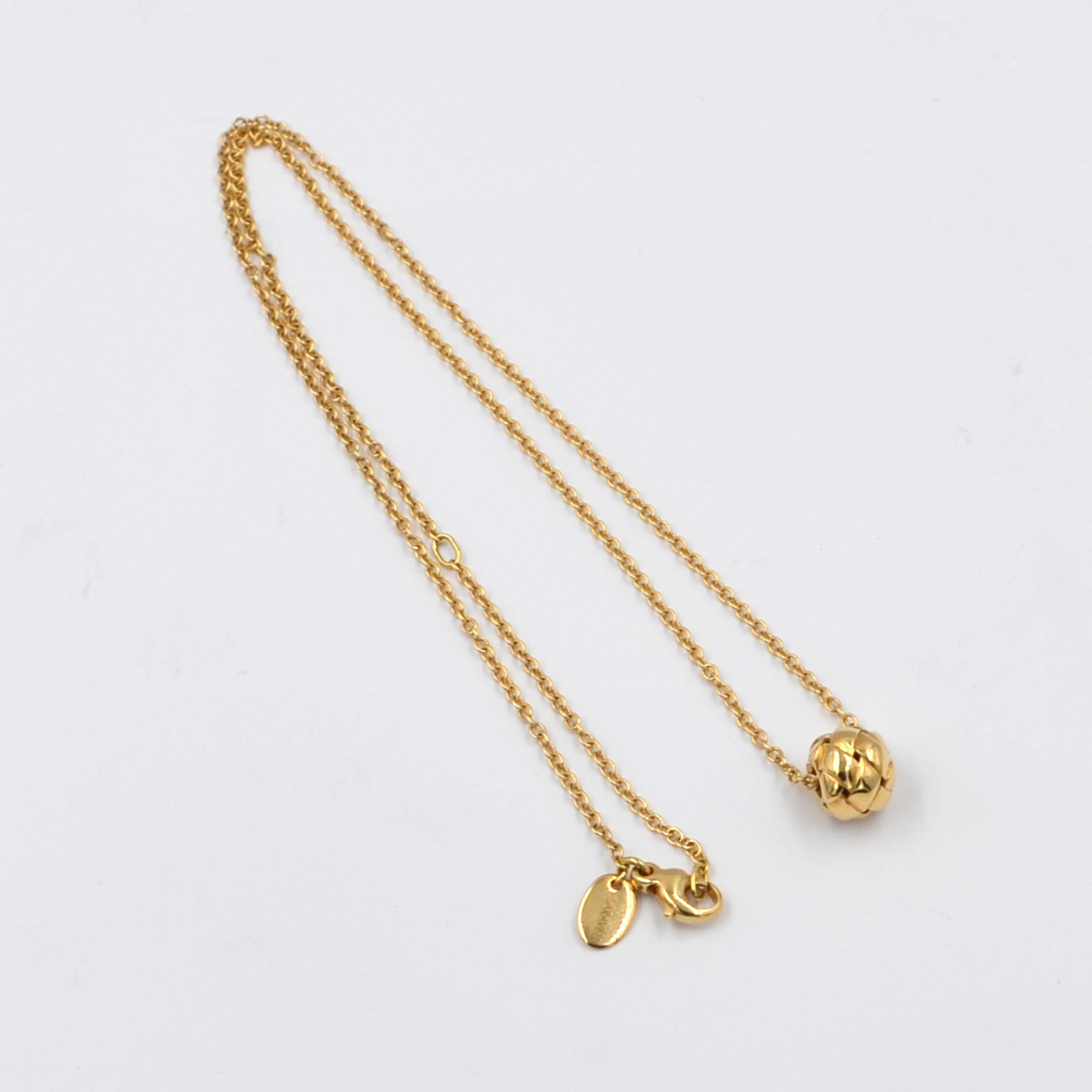Contemporary 18 Karat Yellow Gold Small Gold Necklace Dedalo Collection by Garavelli For Sale