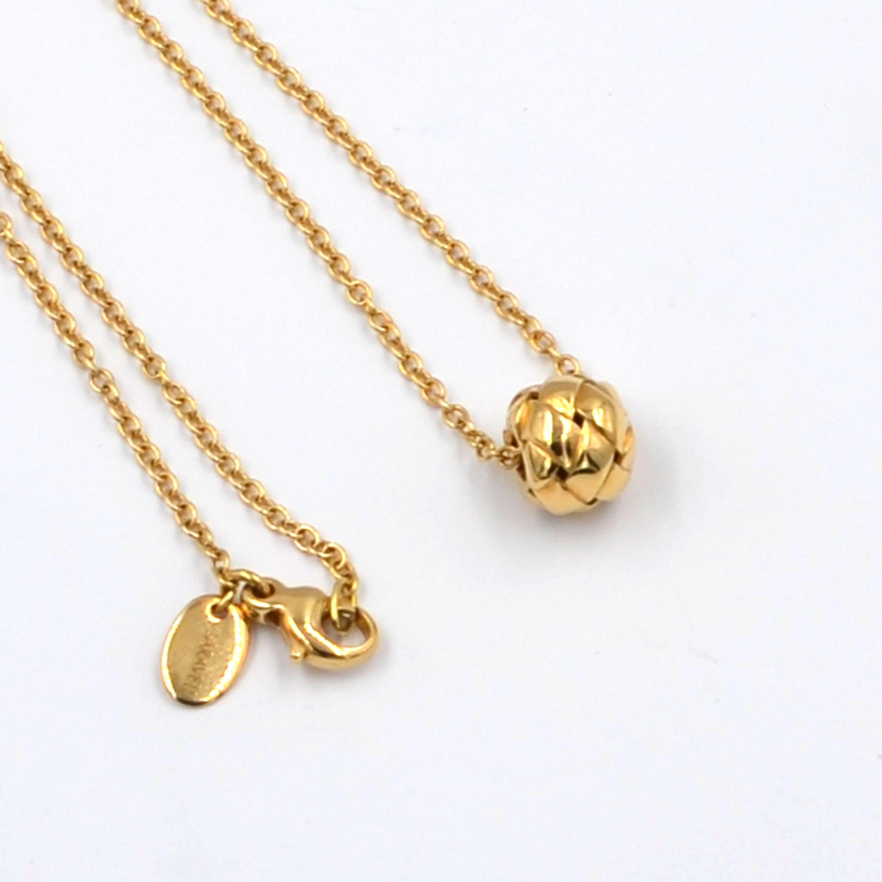 18 Karat Yellow Gold Small Gold Necklace Dedalo Collection by Garavelli In New Condition For Sale In Valenza, IT
