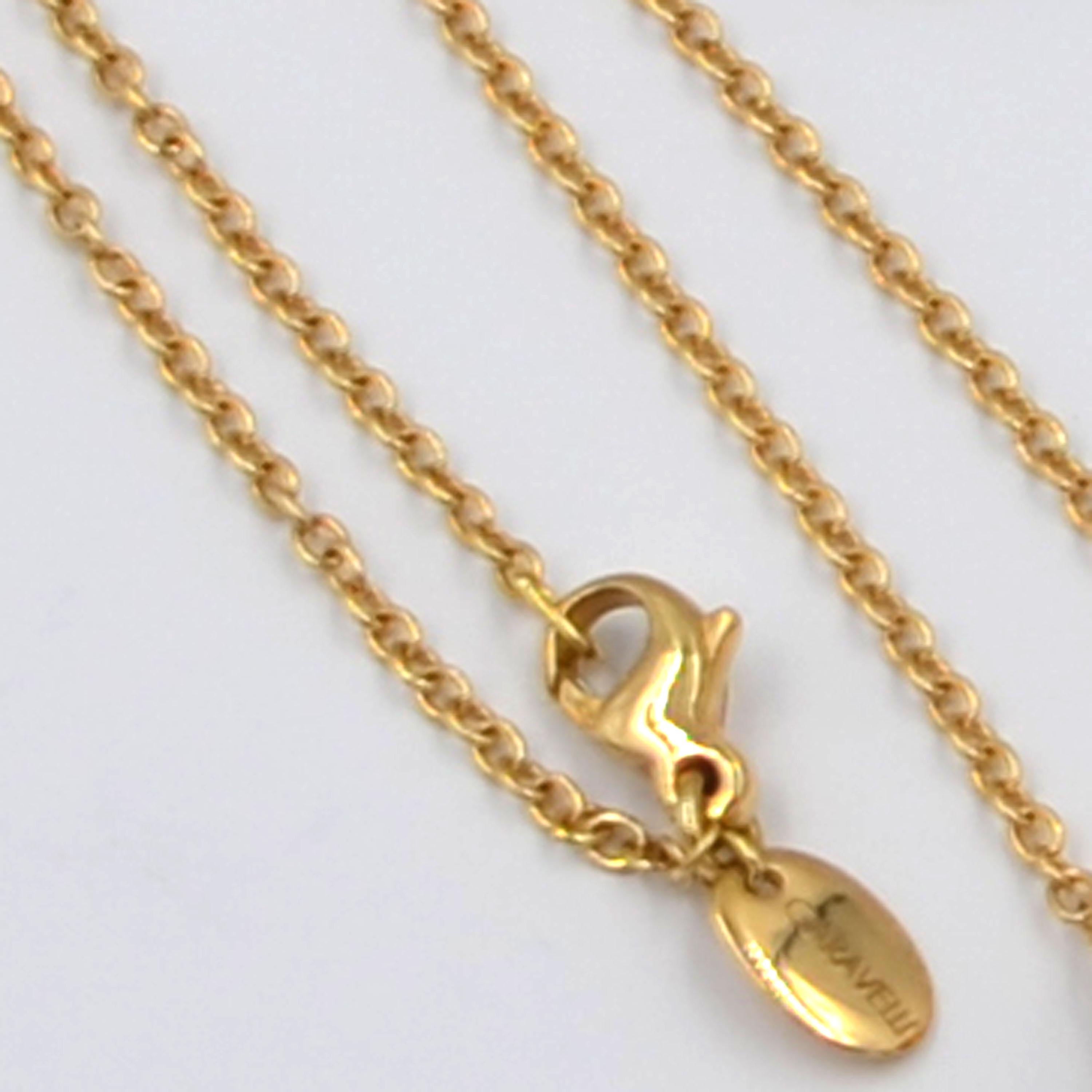 18 Karat Yellow Gold Small Gold Necklace Dedalo Collection by Garavelli For Sale 1