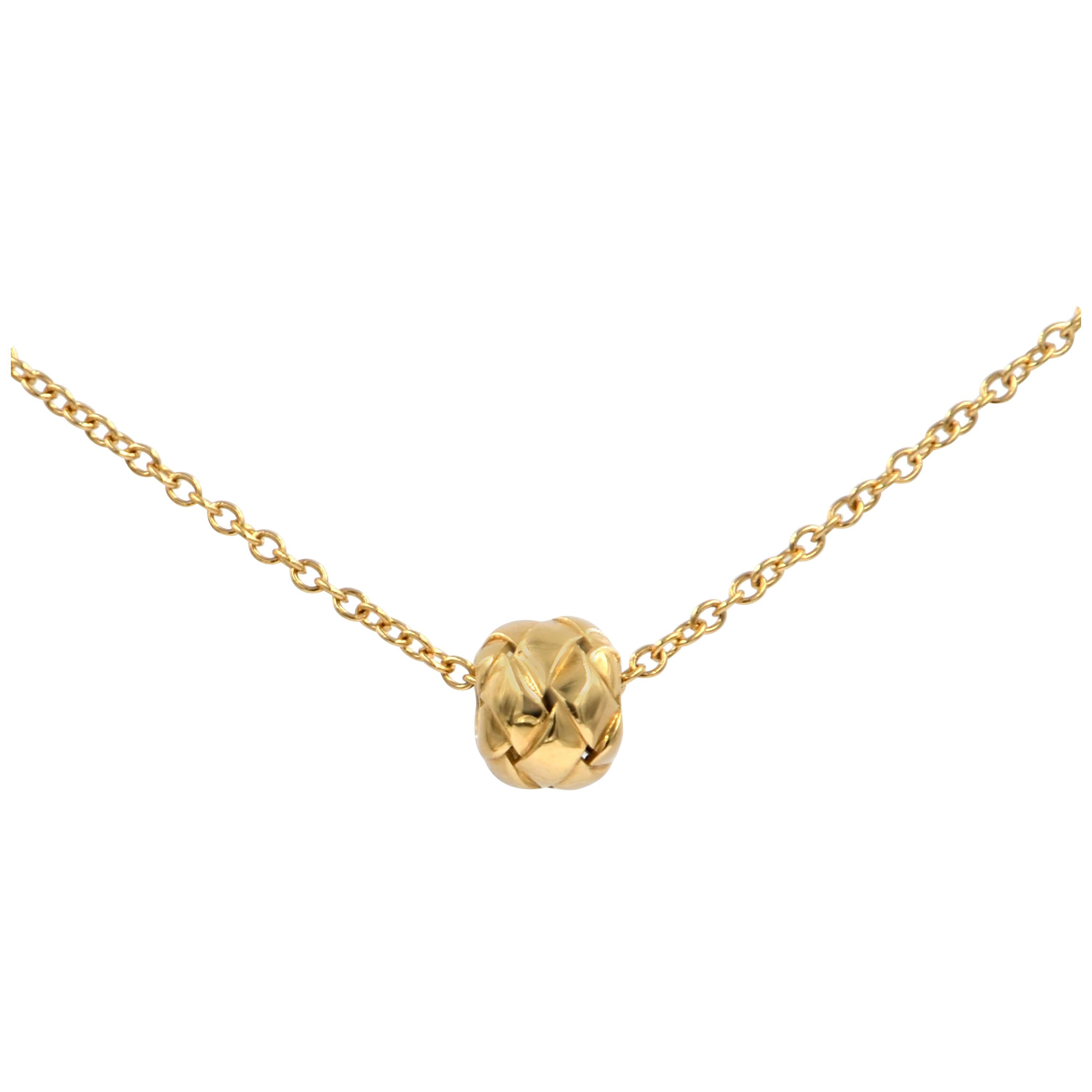 18 Karat Yellow Gold Small Gold Necklace Dedalo Collection by Garavelli